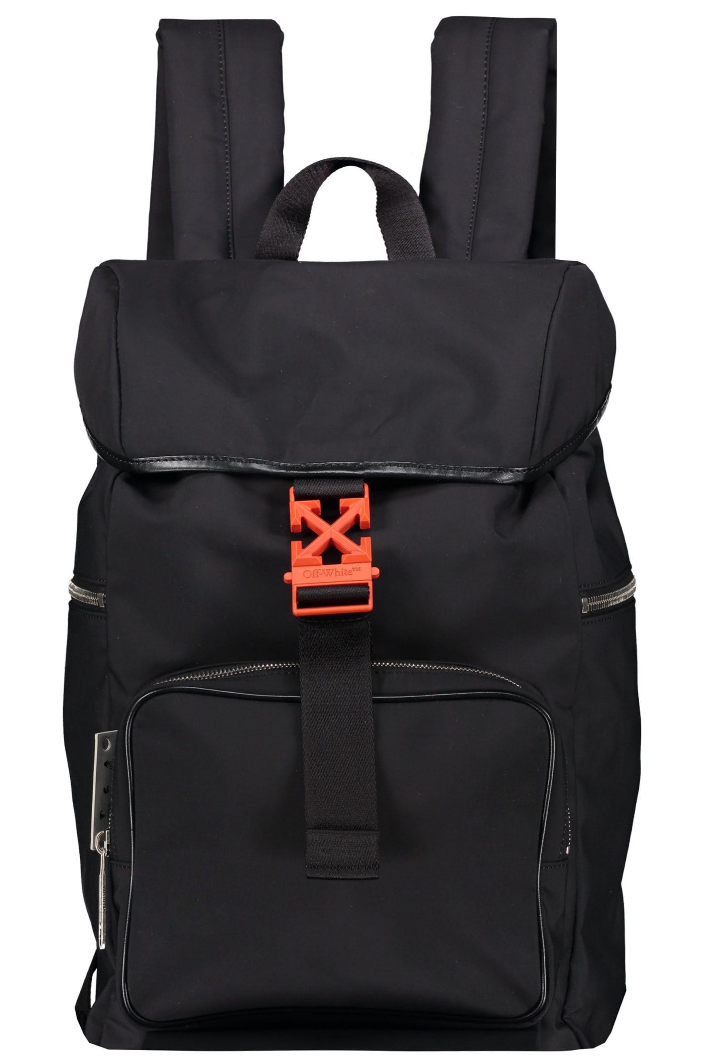 OFF-WHITE: Off White backpack in technical fabric with print - Black