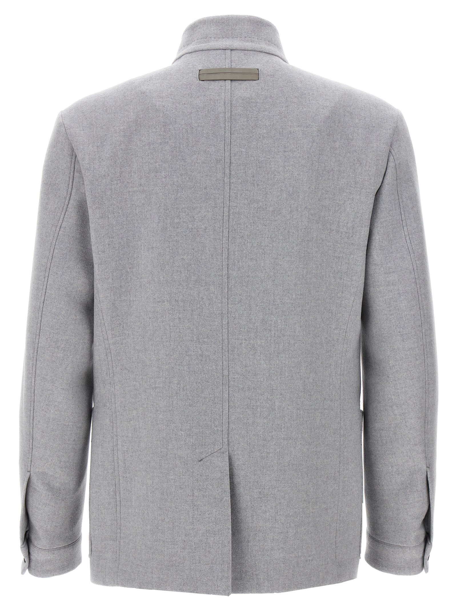 Shop Zegna Il Conte In Trofeo Blazer In Gray