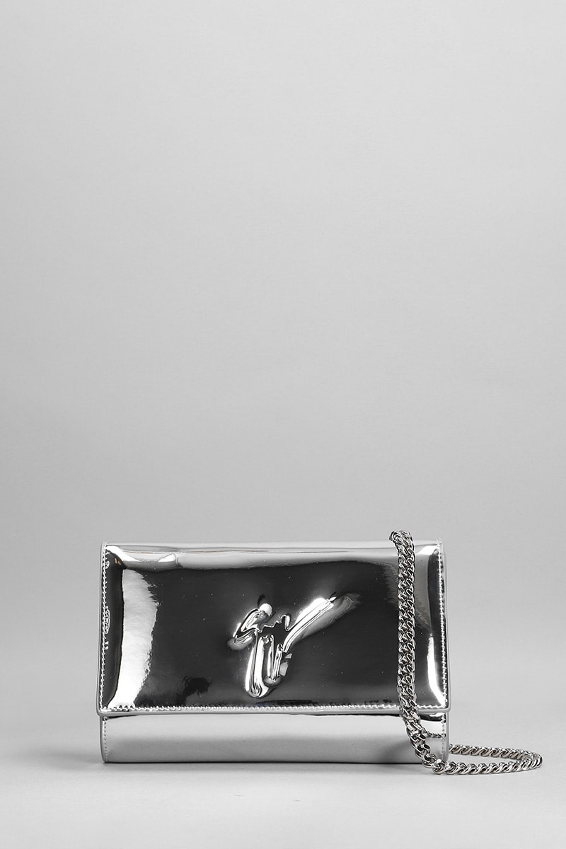 Cleopatra Clutch In Silver Leather
