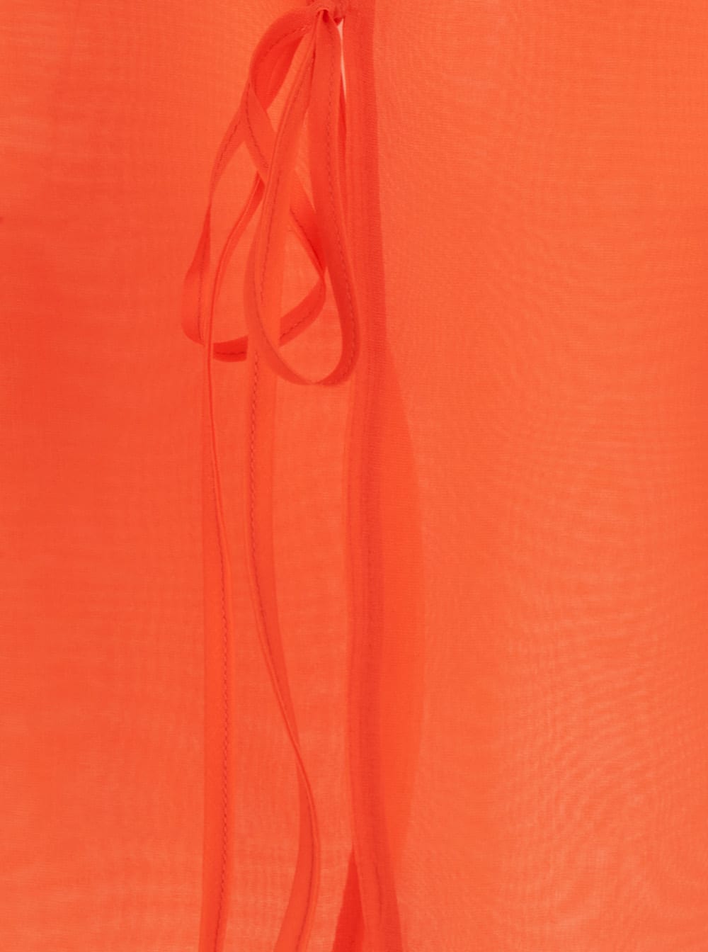 FORTE FORTE ORANGE JACKET WITH CLASSIC LAPELS AND PATCH POCKETS ON THE FRONT IN SEMI-TRANSPARENT SILK WOMAN