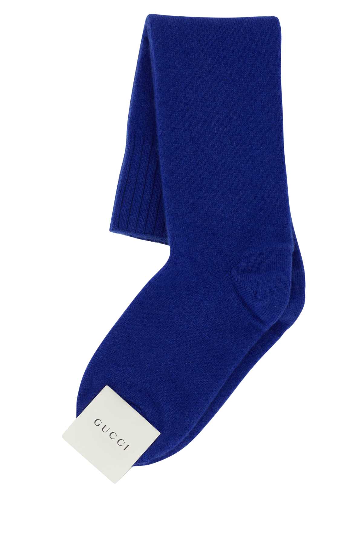 Electric Blue Stretch Cashmere Blend Socks