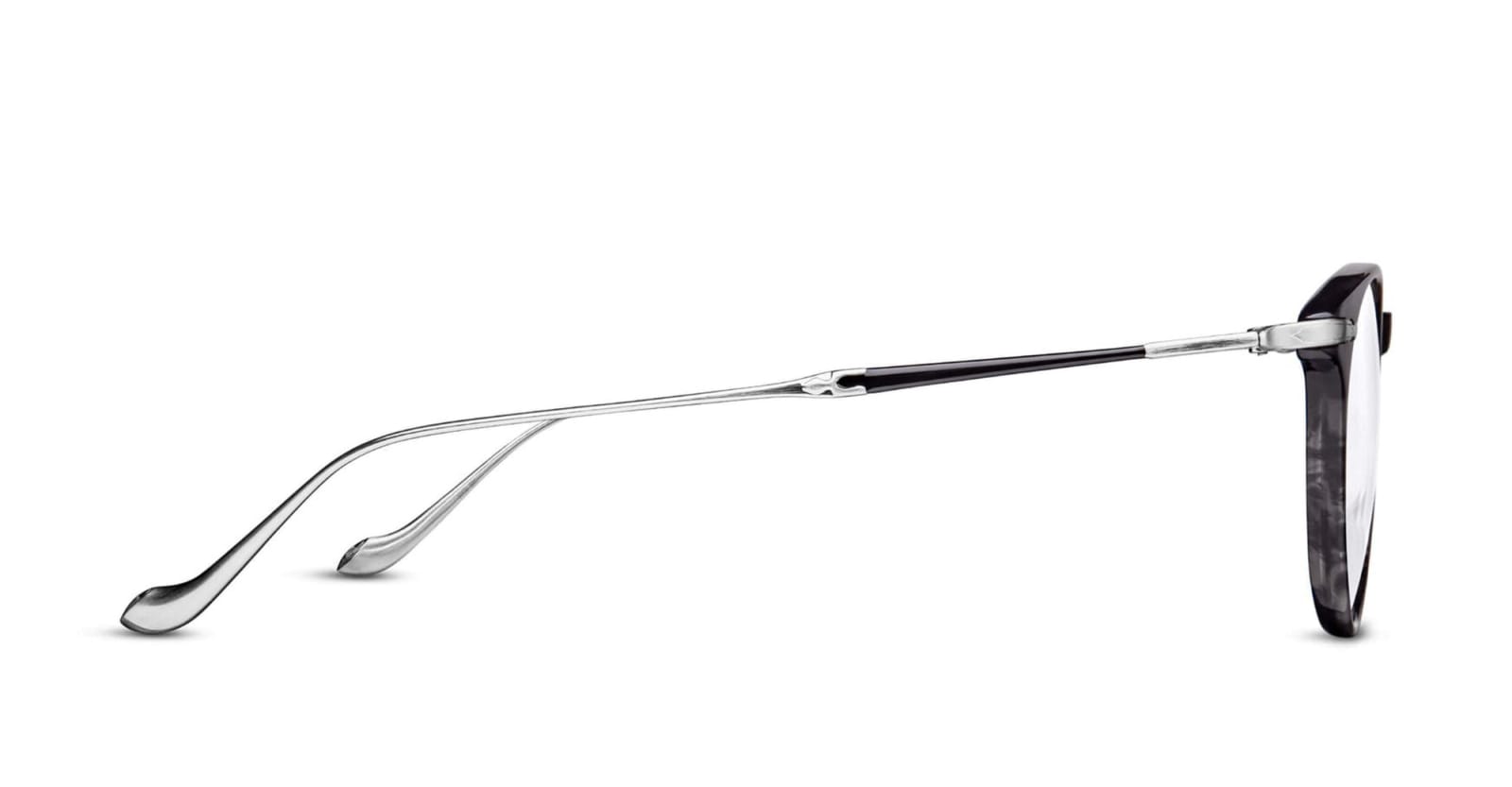 Shop Matsuda M2056 - Black Stripe / Brushed Silver Rx Glasses In Black/silver