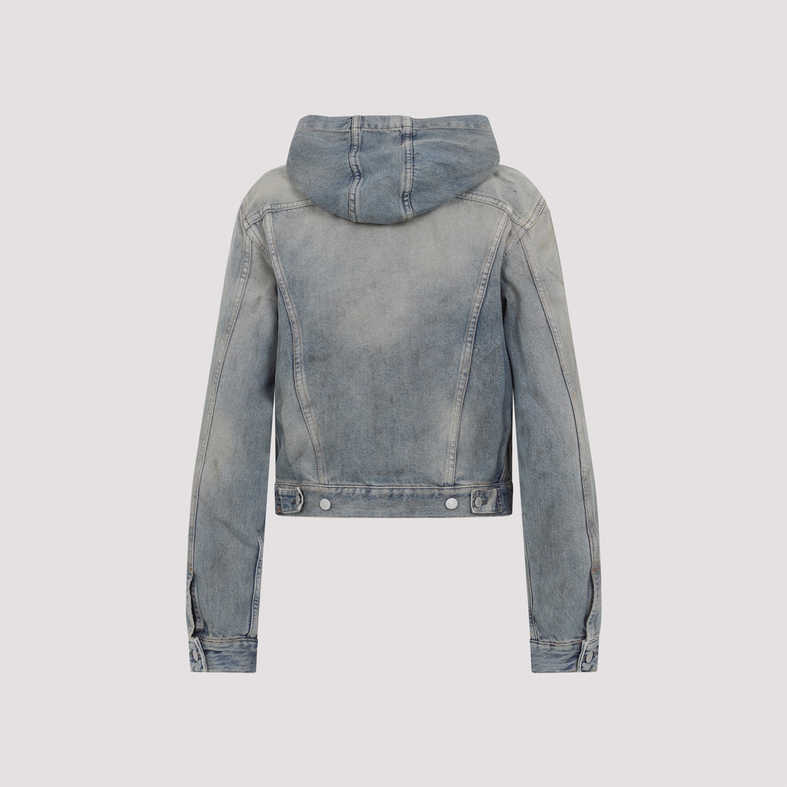 Acne Studios Light Blue Hooded Jacket In Blue