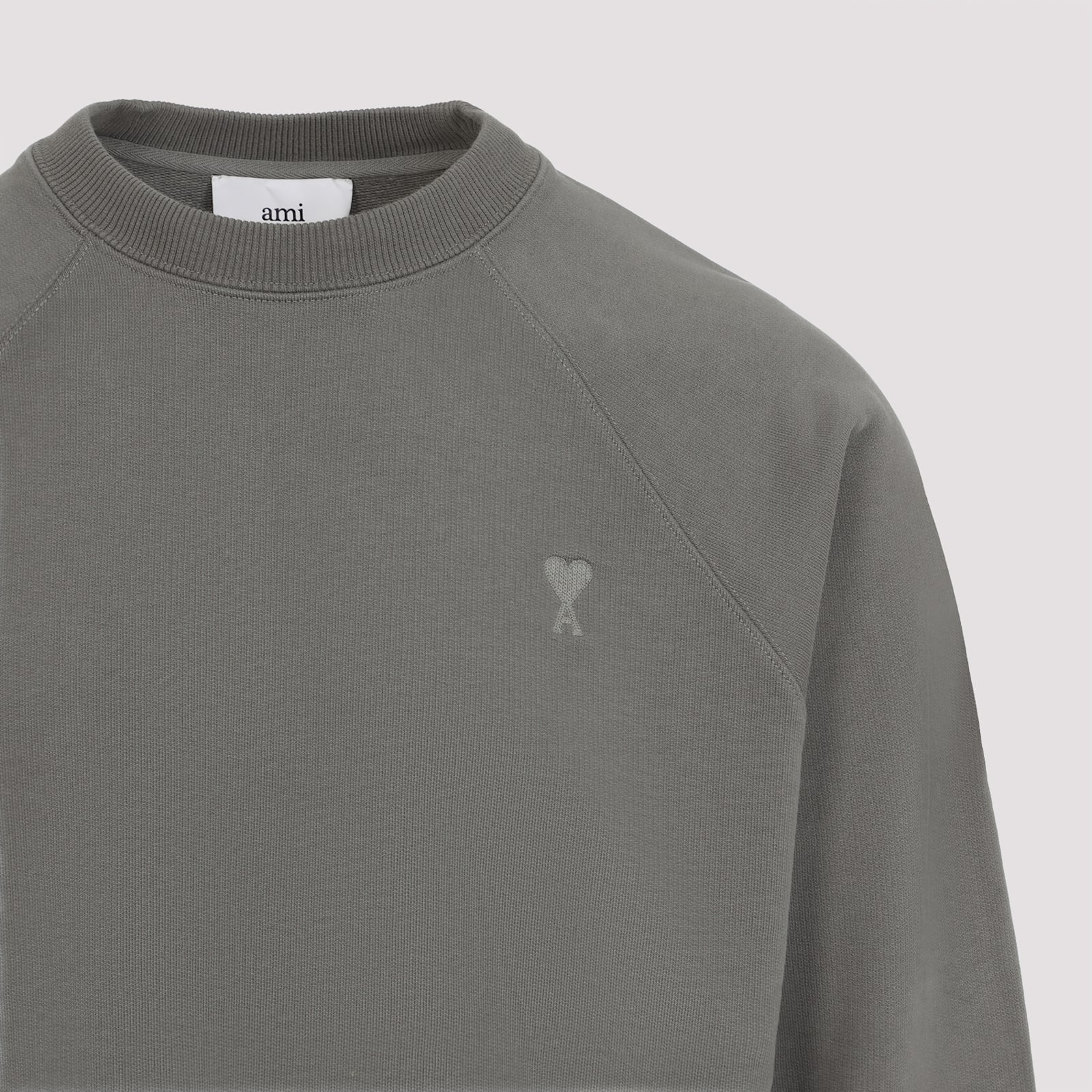 Ami Alexandre Mattiussi Ami Paris Sweatshirt In Smoke Grey