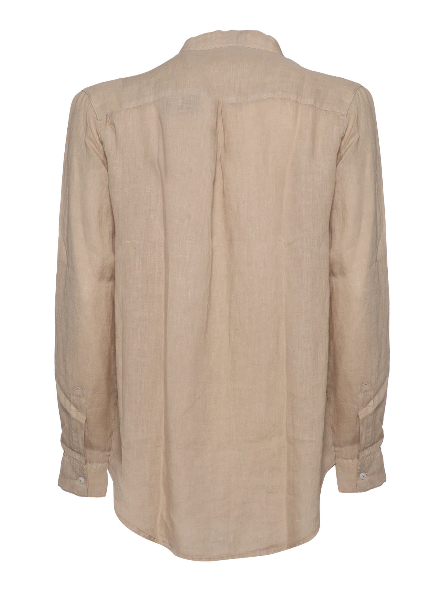 Shop Fay Beige Linen Shirt