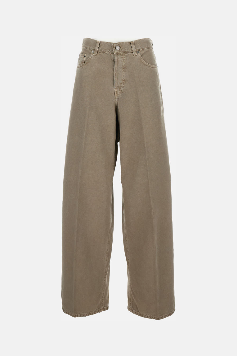 Haikure Candy Pleated Stretch Low-rise Wide-leg Jeans In Neutral