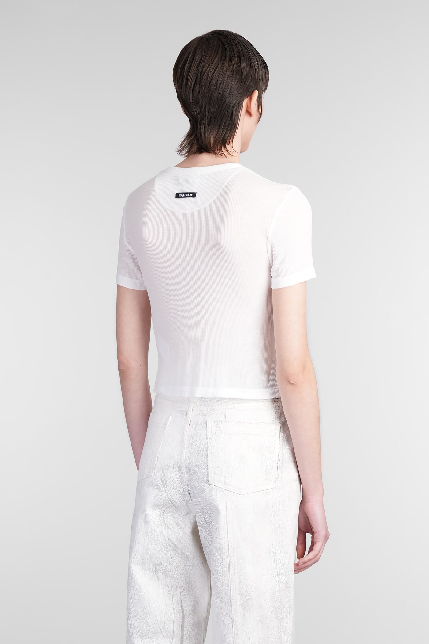 Halfboy T-shirt In White Modal