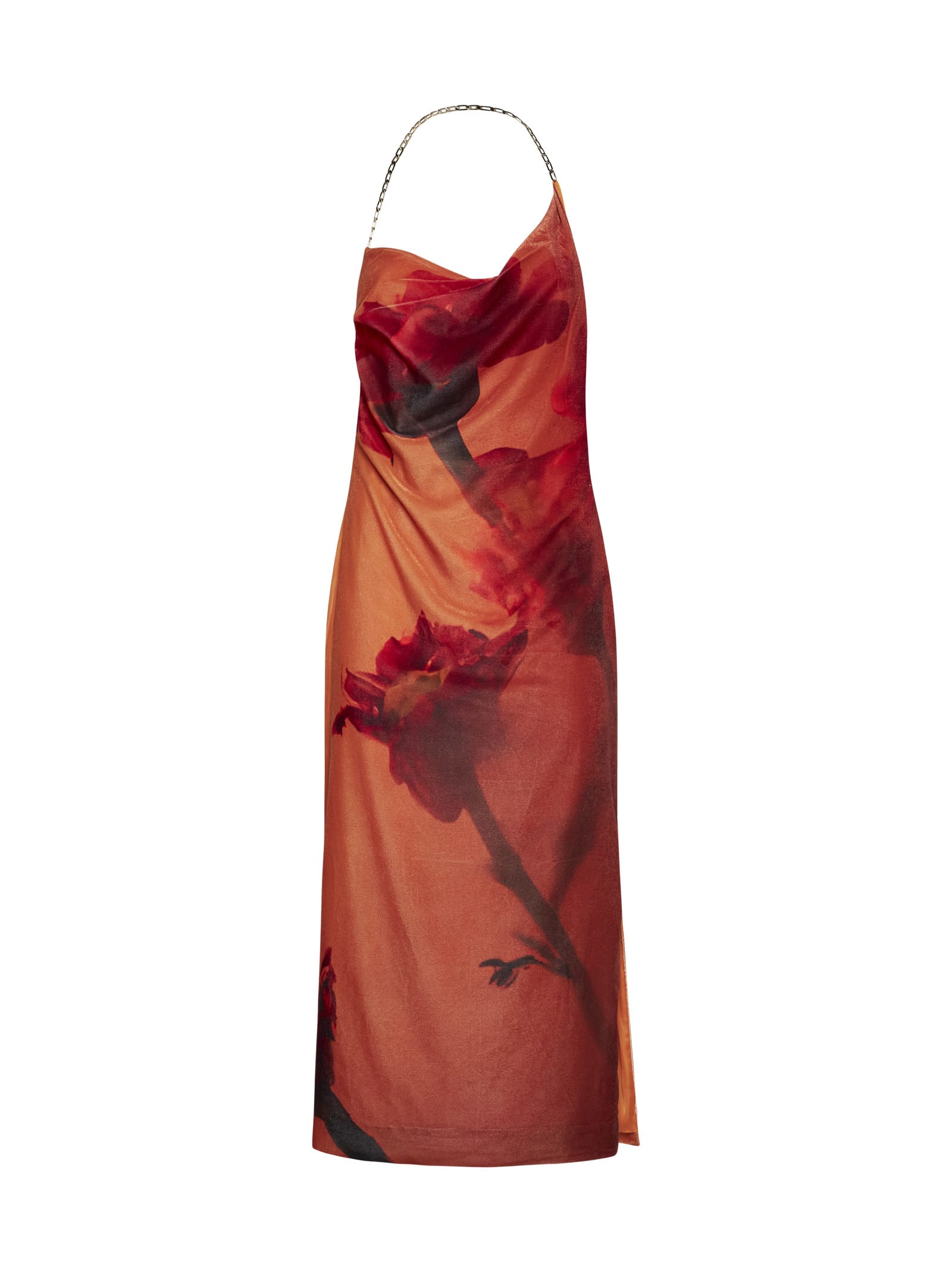 Stine Goya Dress In Flowers Growing Under Orange W