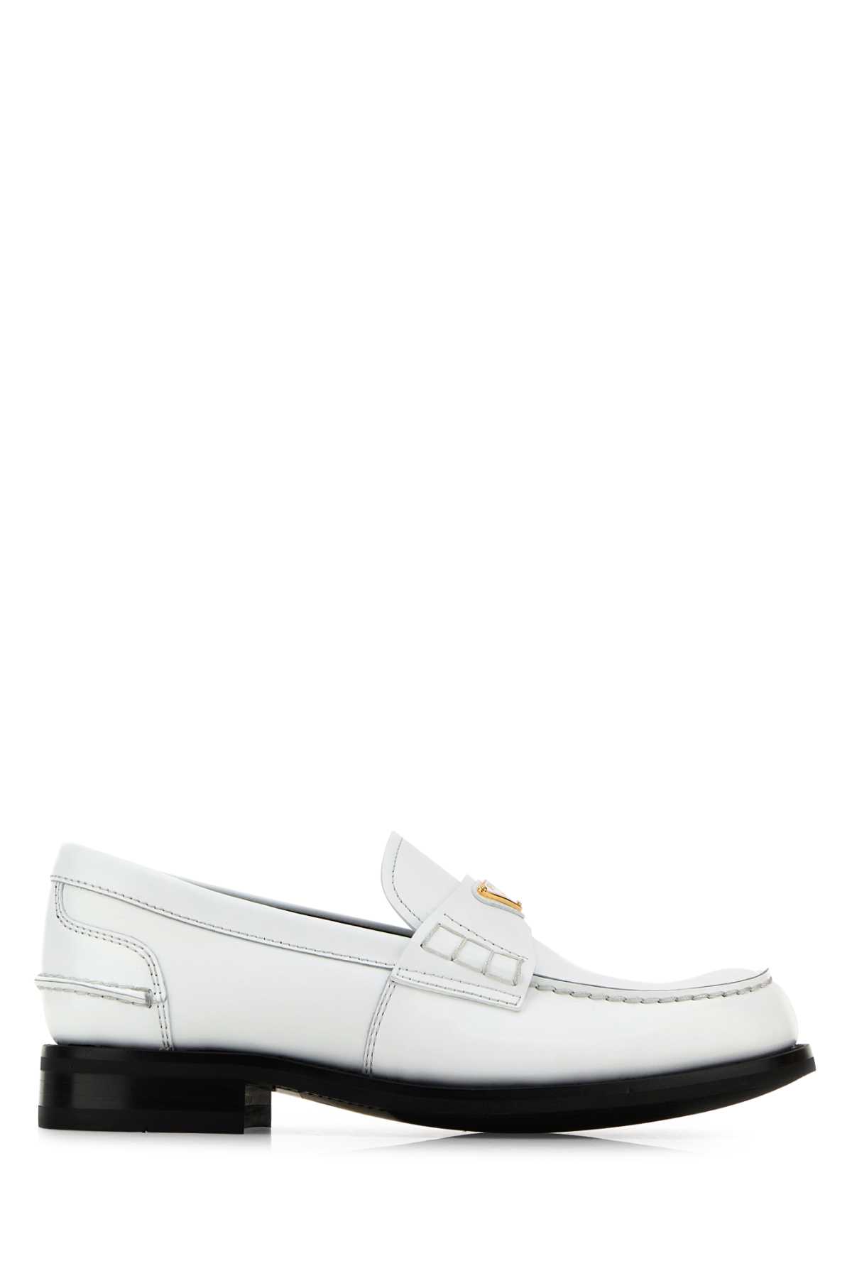 White Leather Loafers