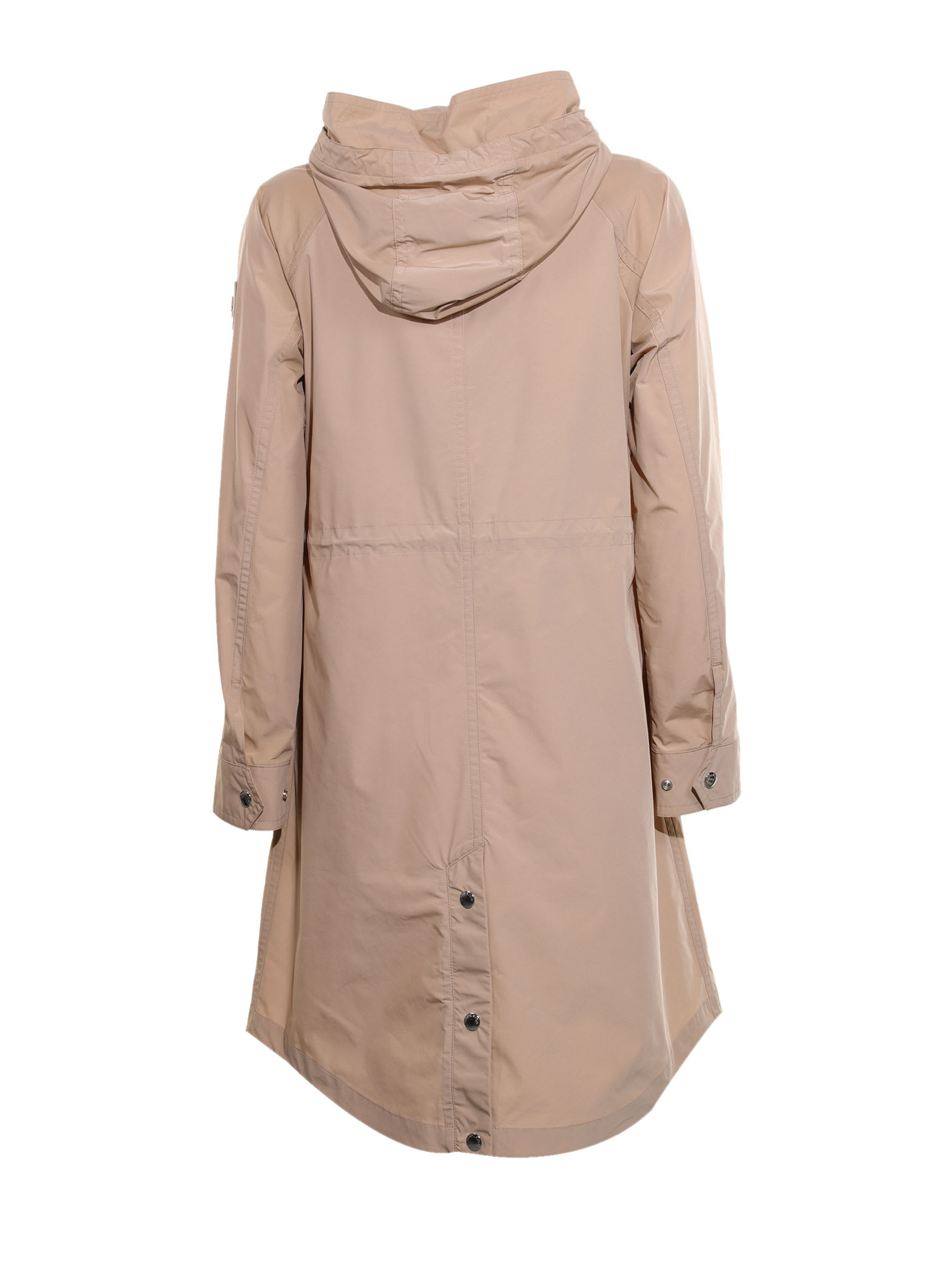 Woolrich Long Summer Parka With Hood In Neutral