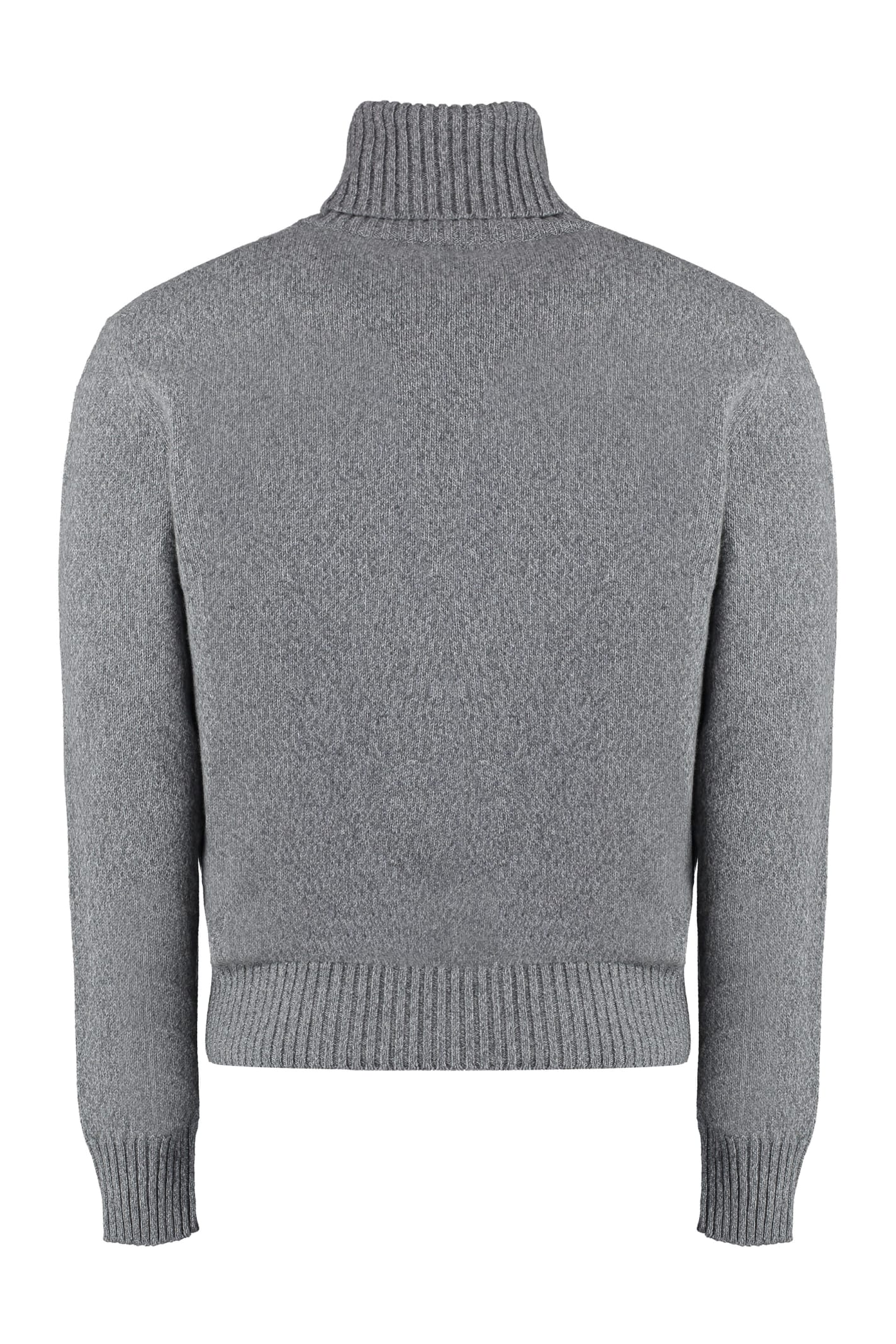 Shop Ami Alexandre Mattiussi Wool And Cashmere Sweater In Grey