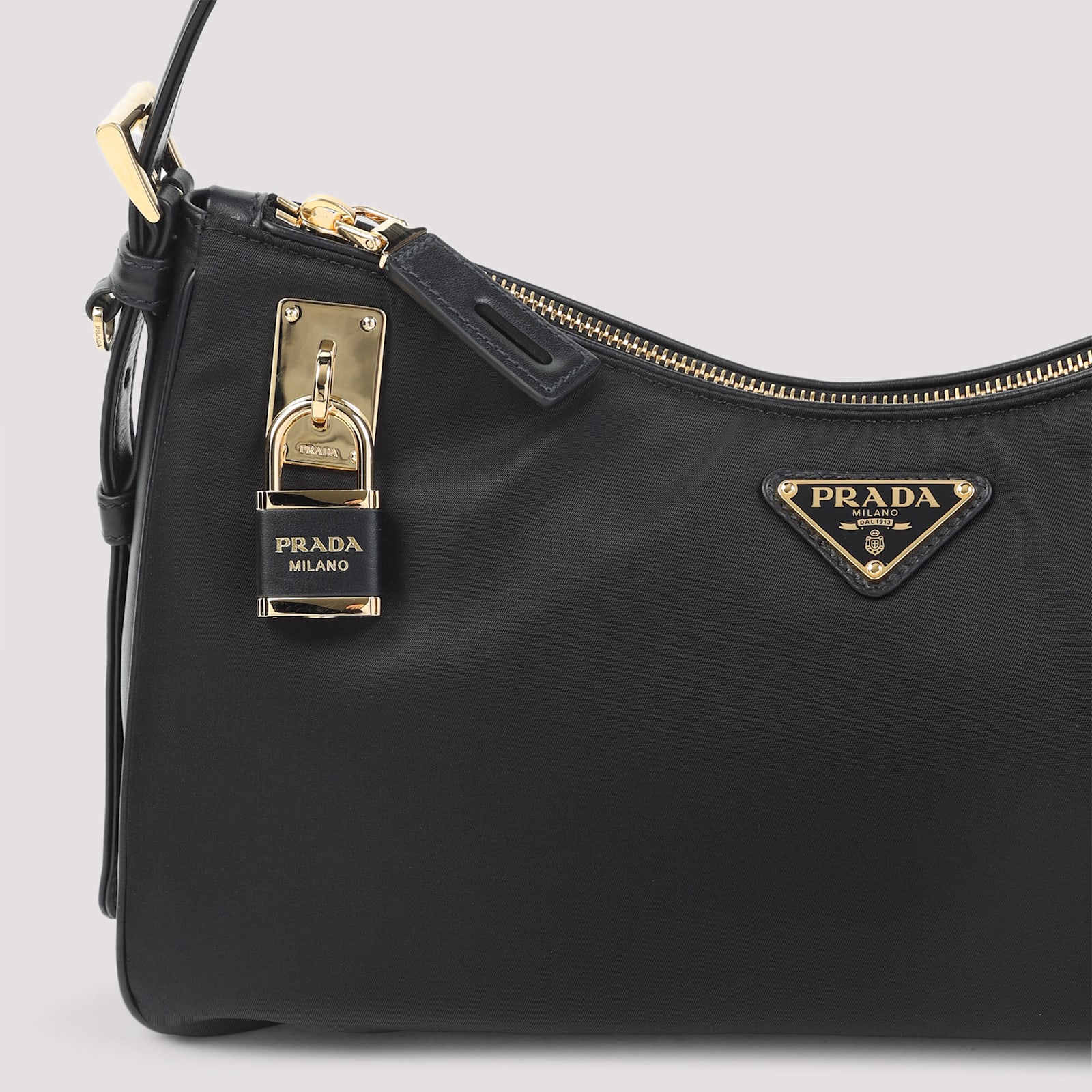 Prada Handbag Sacca With Adjustable Shoulder Strap In Black