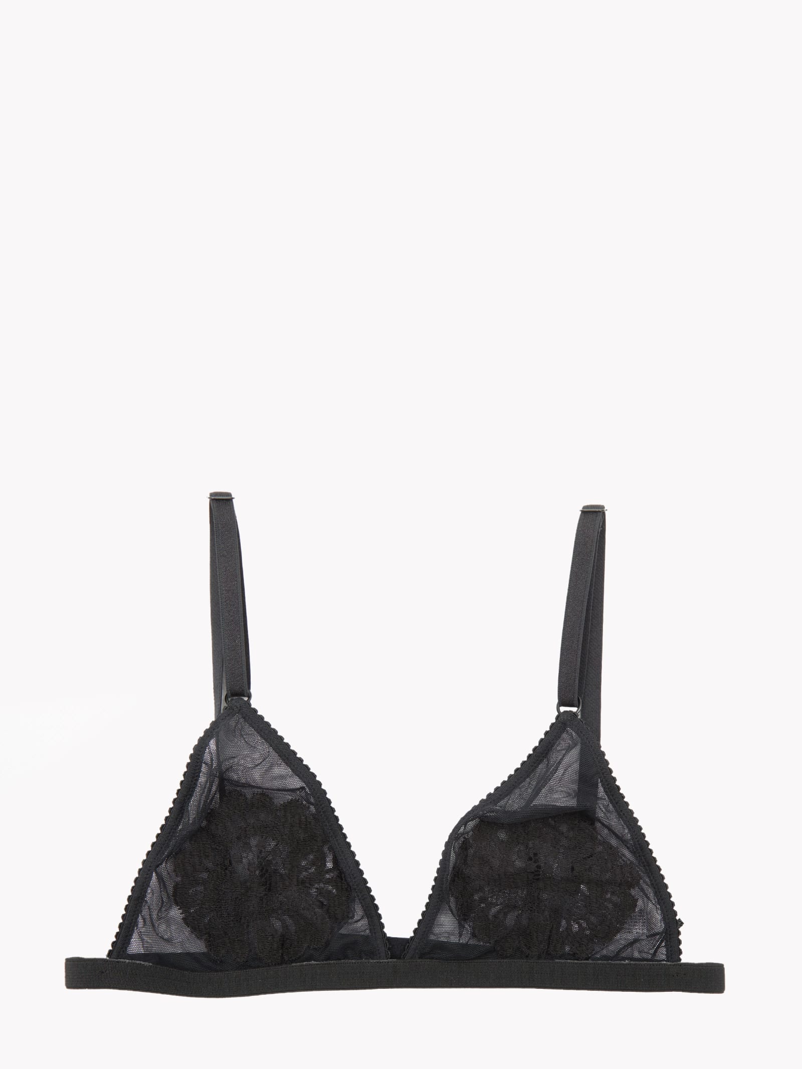 Dolce & Gabbana Lace And Tulle Bra In Black