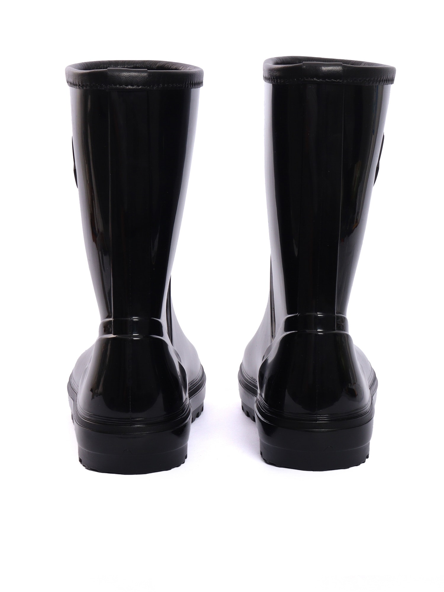 Moncler Petit Kicks Stream Rain Boots In Black