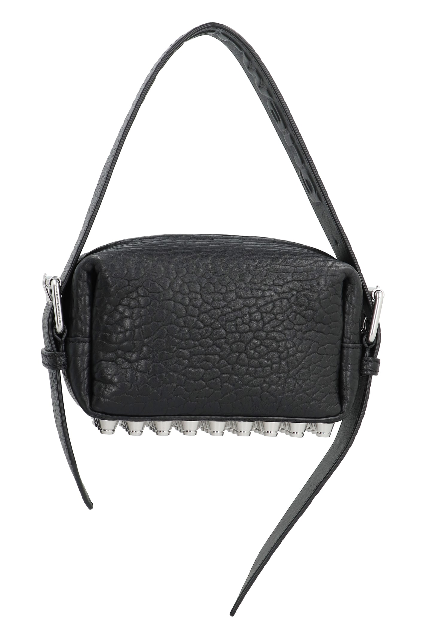 Shop Alexander Wang Ricco Leather Shoulder Bag In Black