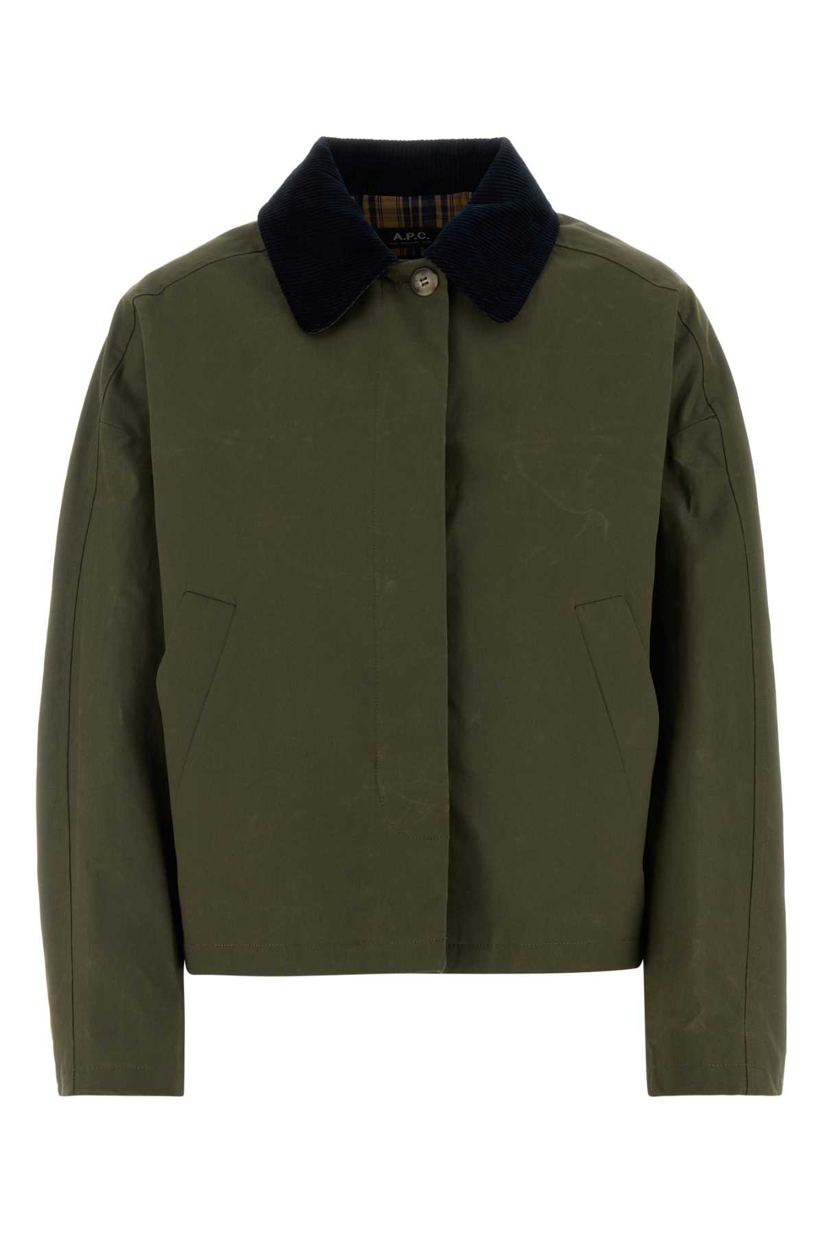 Apc Army Green Cotton Jacket