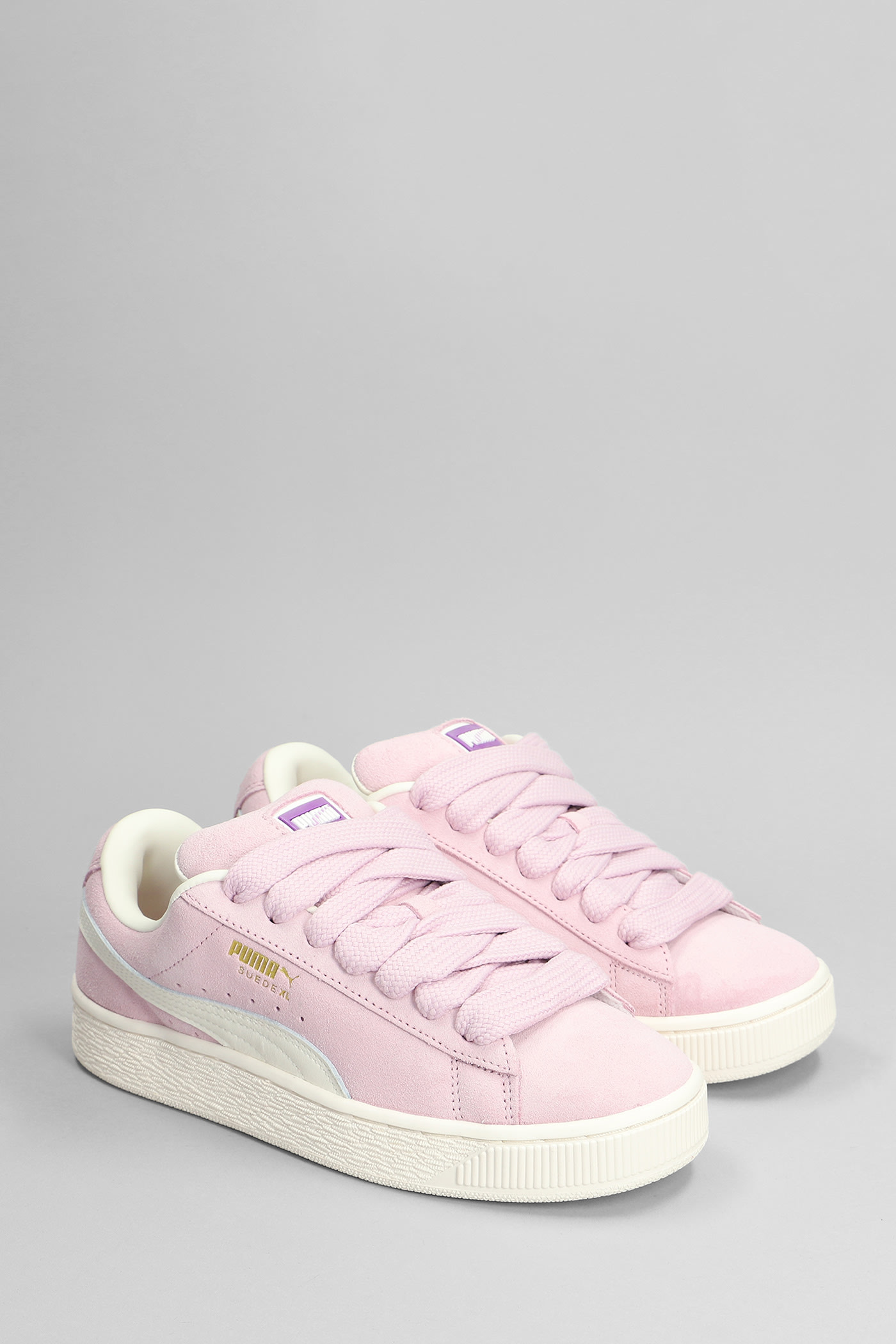 Puma Suede Xl Grape Sneakers In Rose-pink Suede In Rose-pink