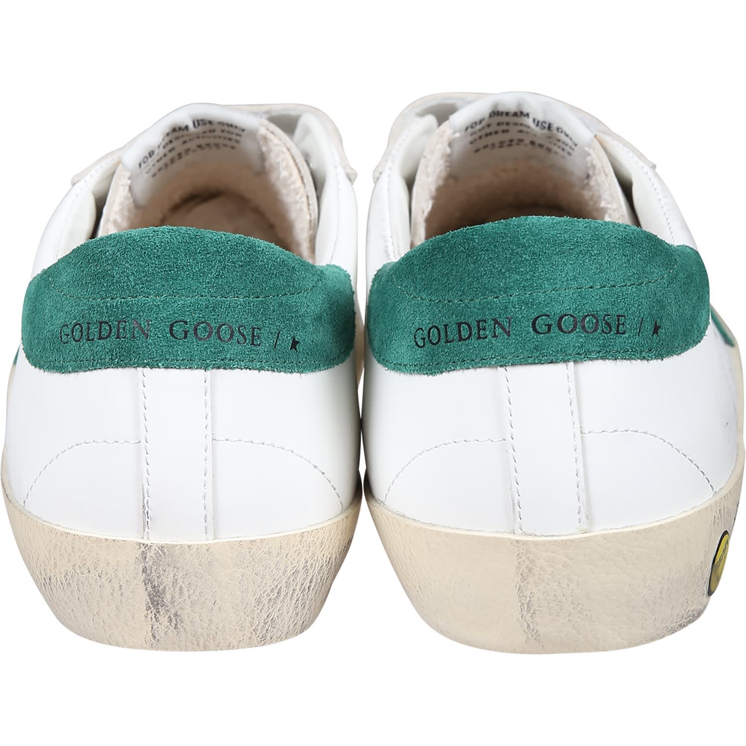 Shop Golden Goose White Old School Sneakers For Kids With Star