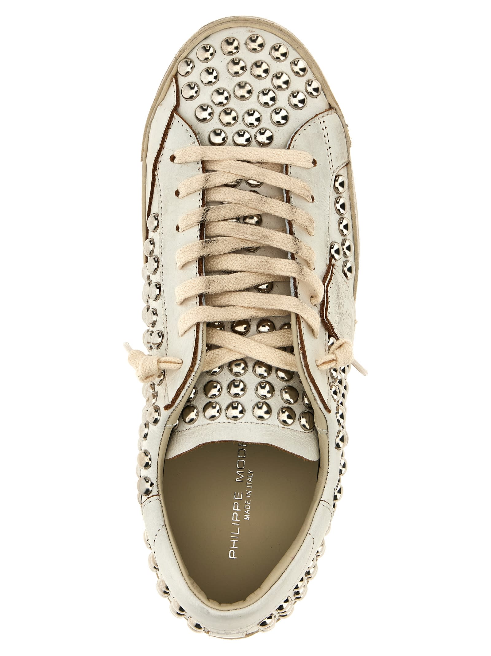 Shop Philippe Model Prsx Low Man Sneakers In White