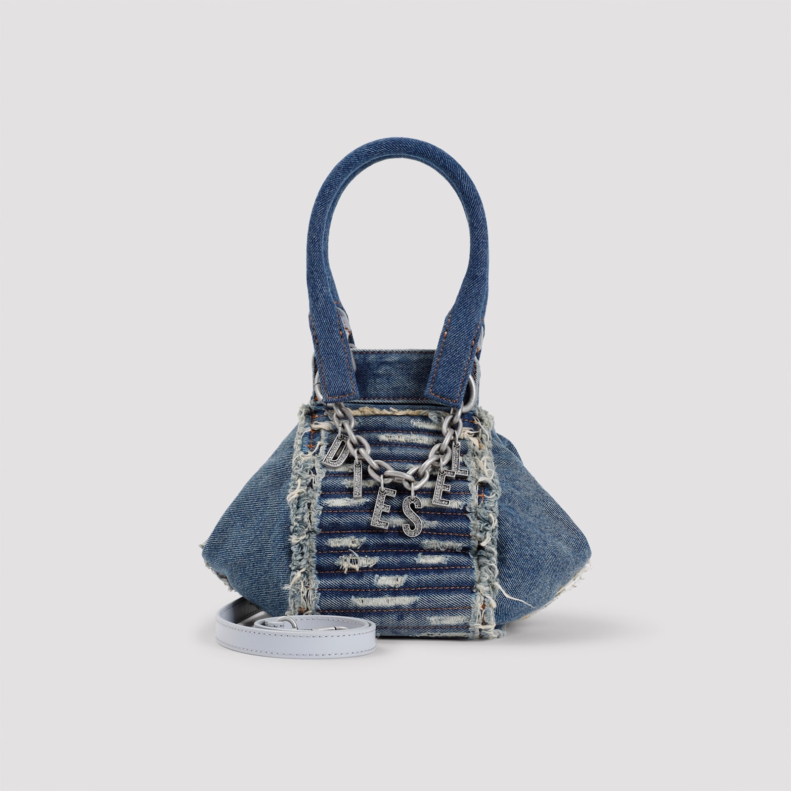 Shop Diesel D-vina Xs Bag In Denim