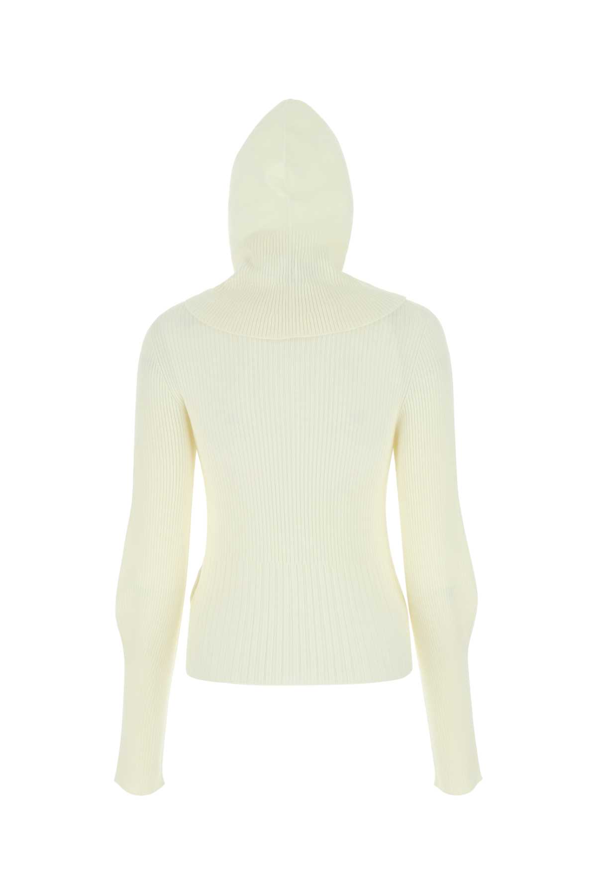 Low Classic Ivory Wool Sweater In 0060
