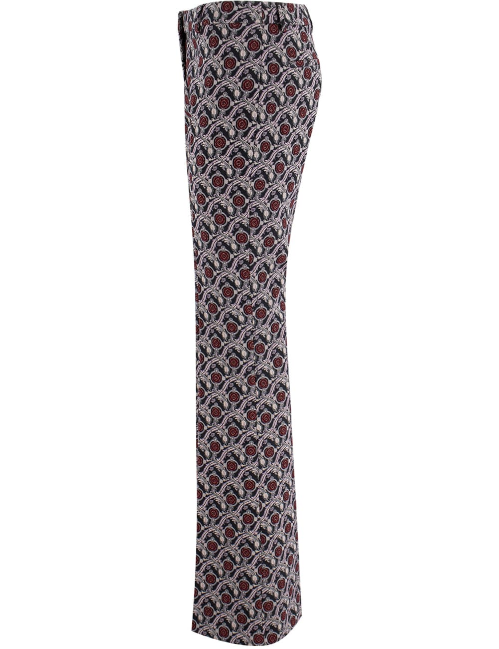 Shop Etro Trousers In Multicolor On Blue Base