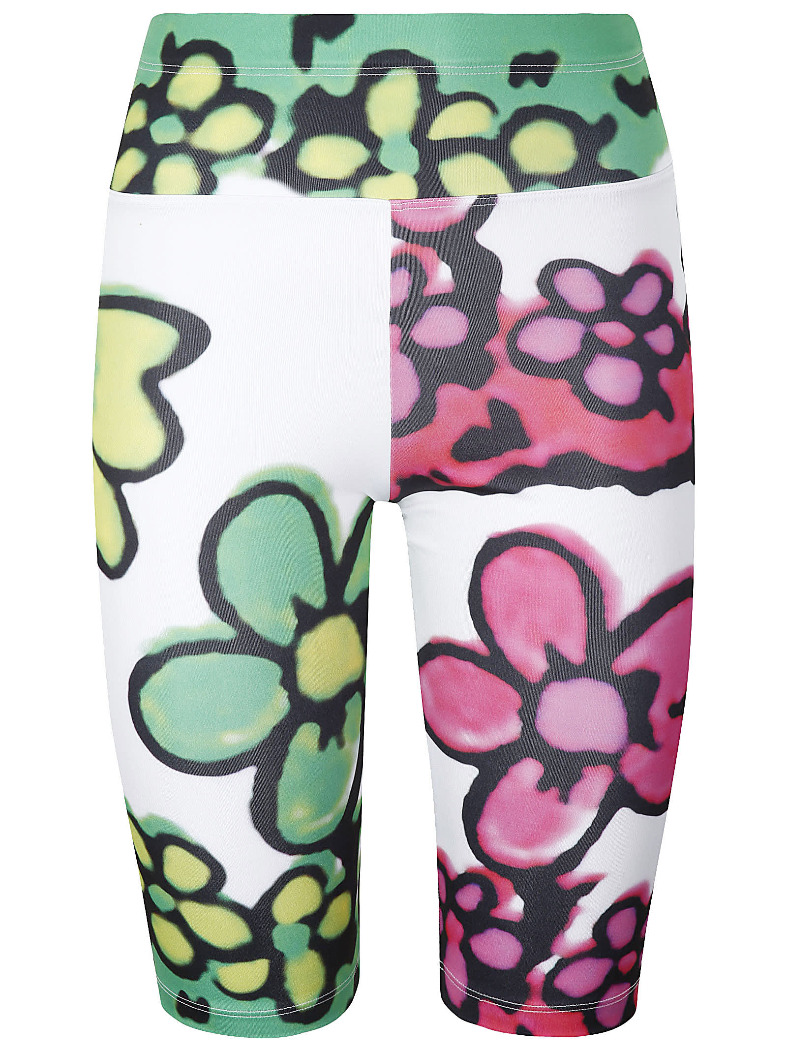 Chopova Lowena White Neon Flower Shorts In Neonmulti | ModeSens