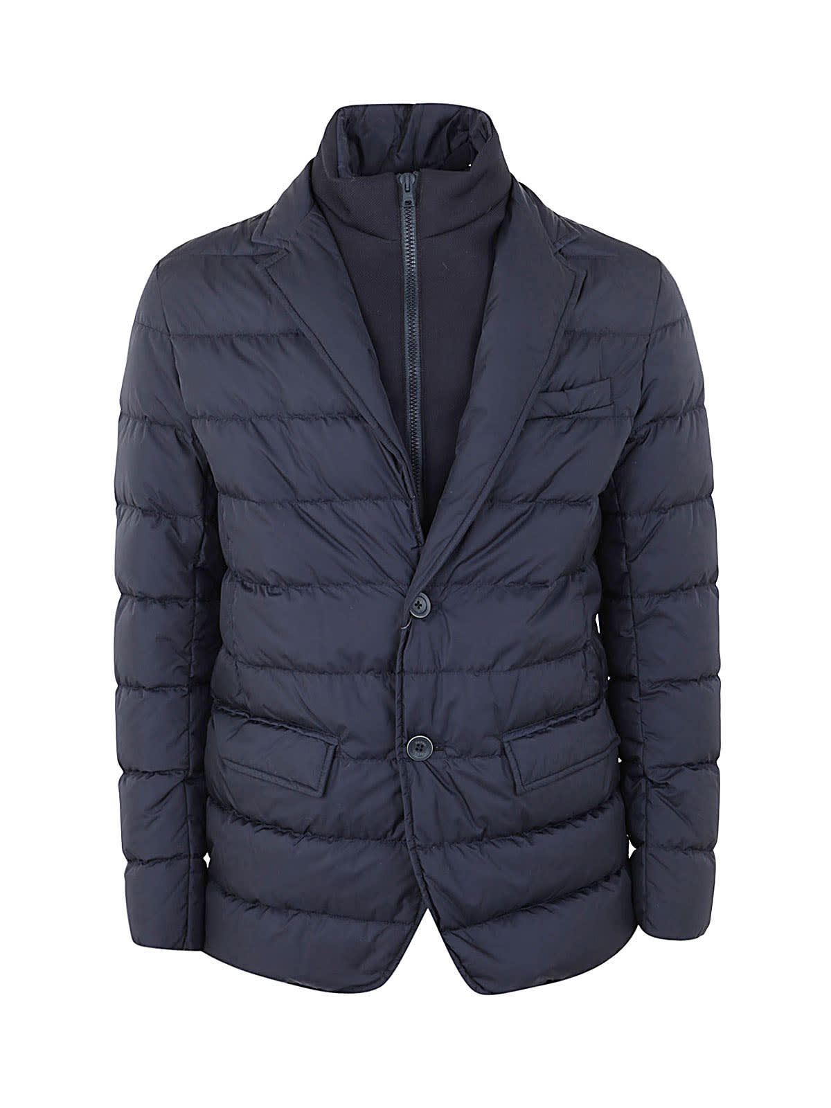 Herno C. P. Company Outerwear Medium Jacket In Liner In Navy Blue