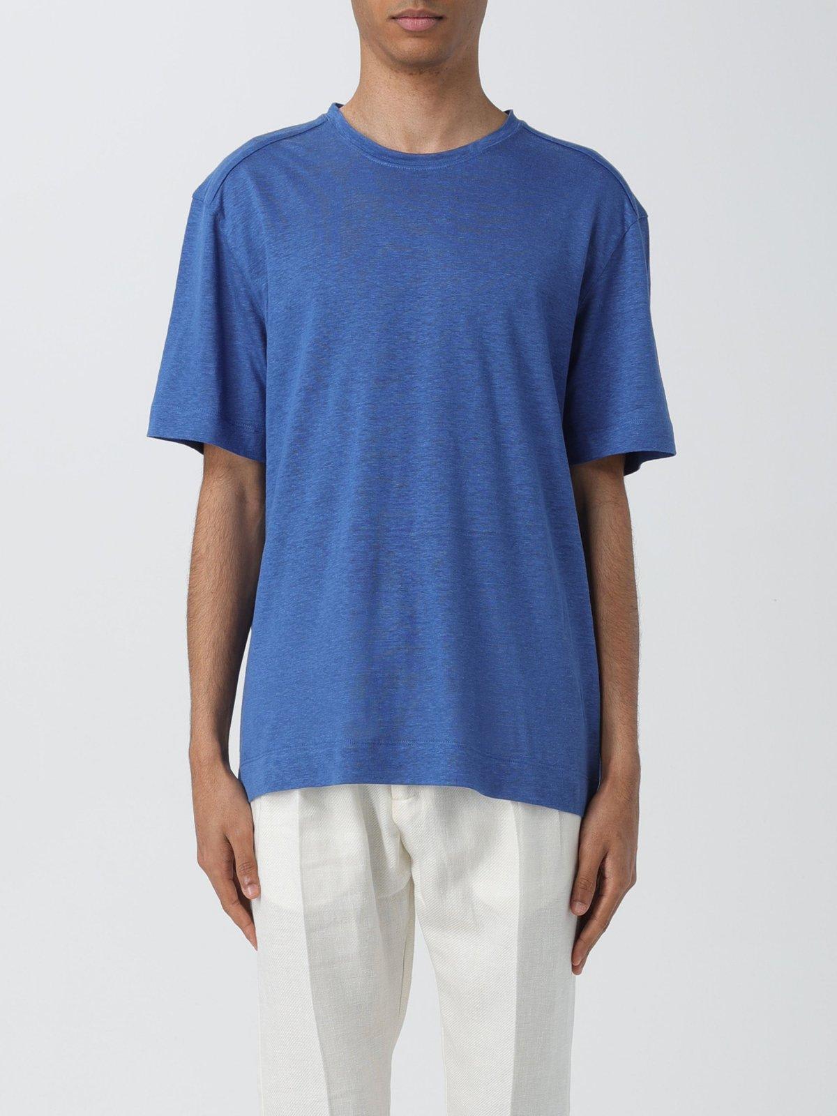 Shop Zegna Short Sleeved Crewneck T-shirt