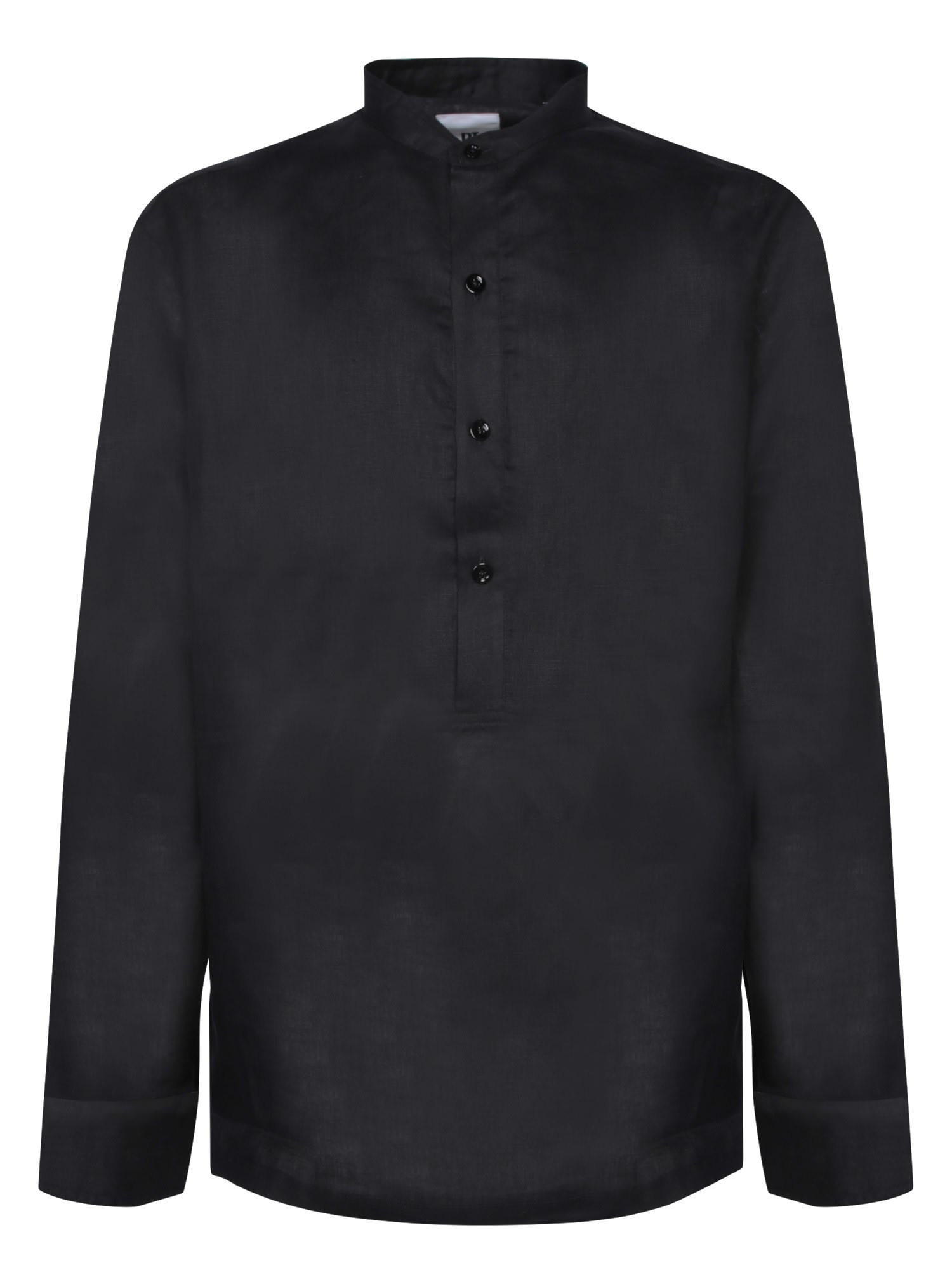 Korean Neck Black Shirt