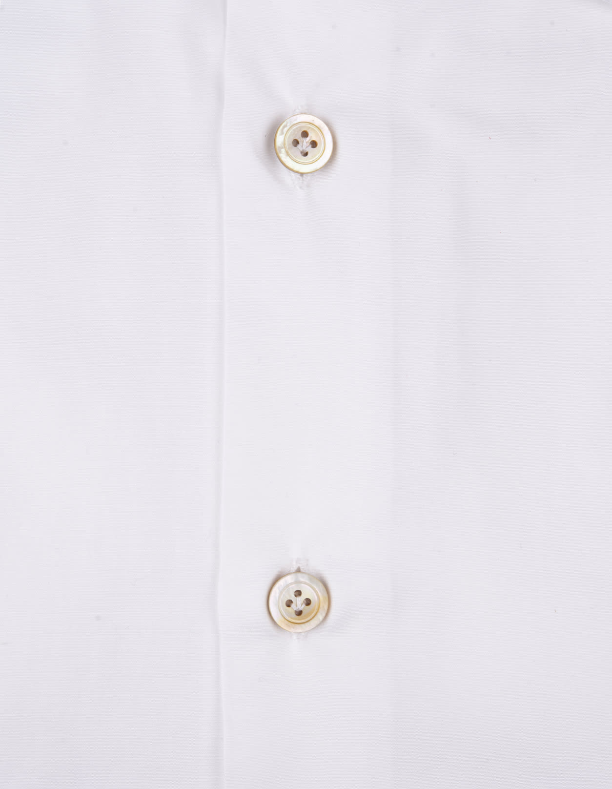 Shop Kiton White Poplin Shirt