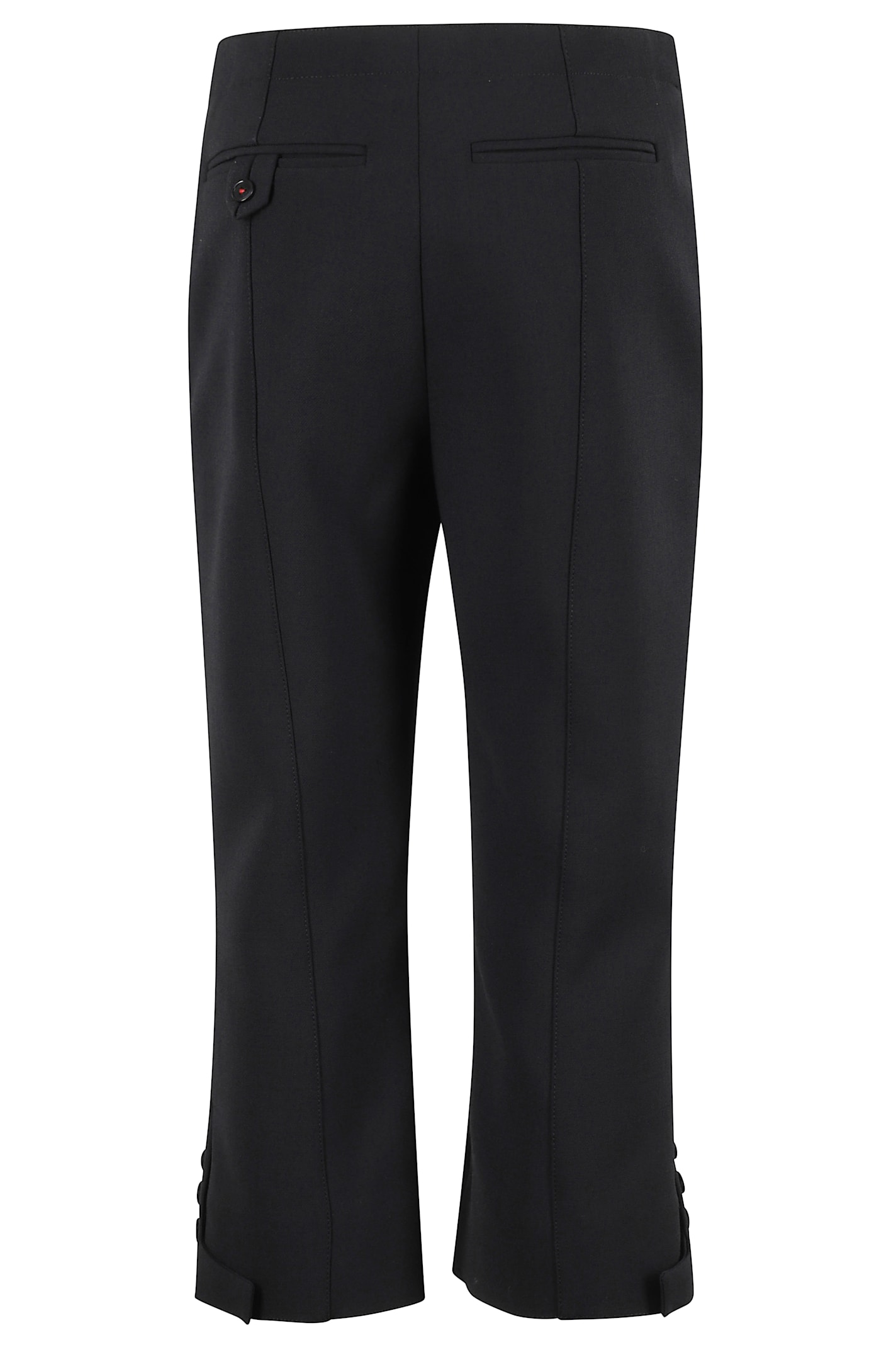 Victoria Beckham Tab Detail Cropped Trouser In Black