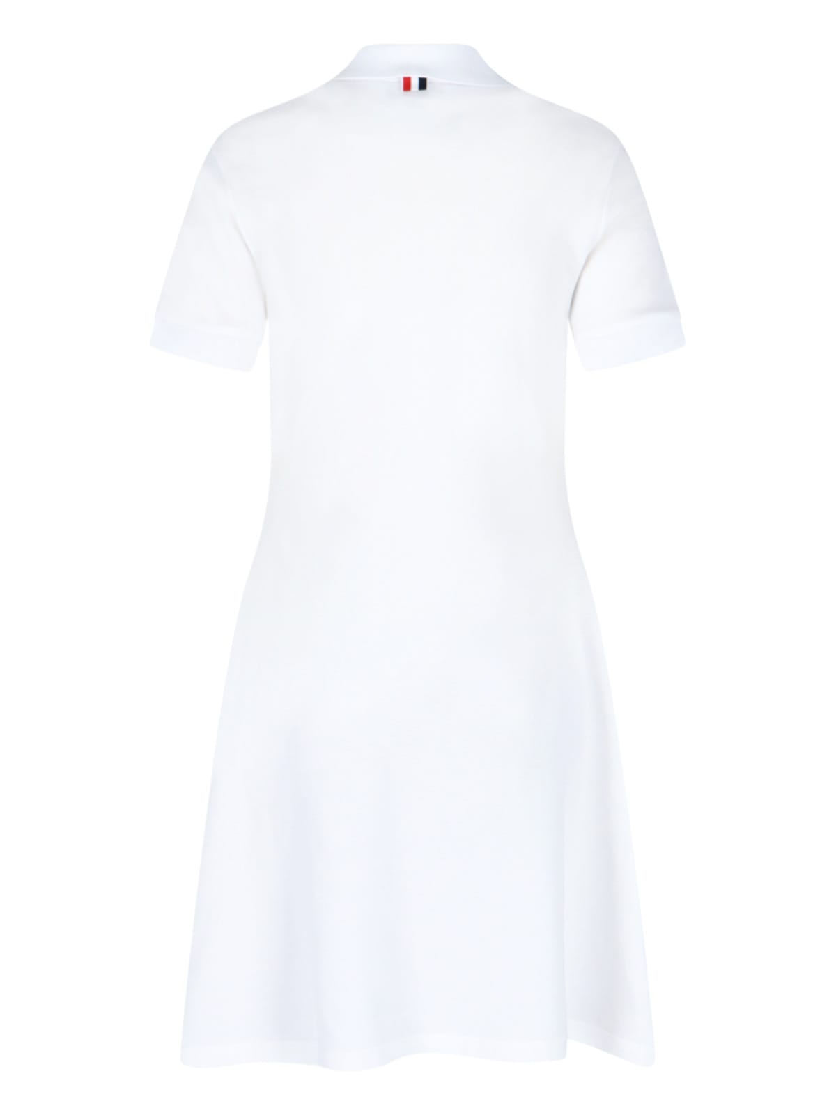 Shop Thom Browne Pique Rib Gusset Minidress In White