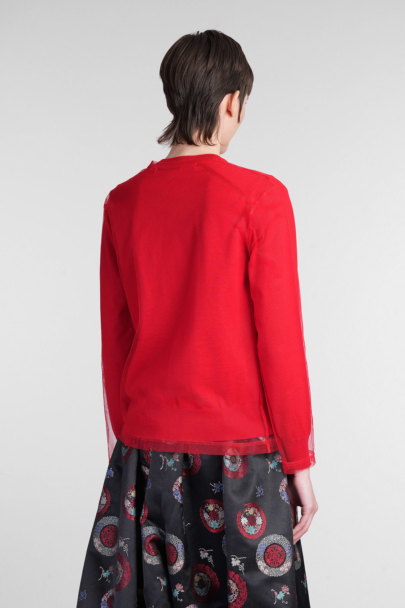 Shop Comme Des Garçons Knitwear In Red Wool