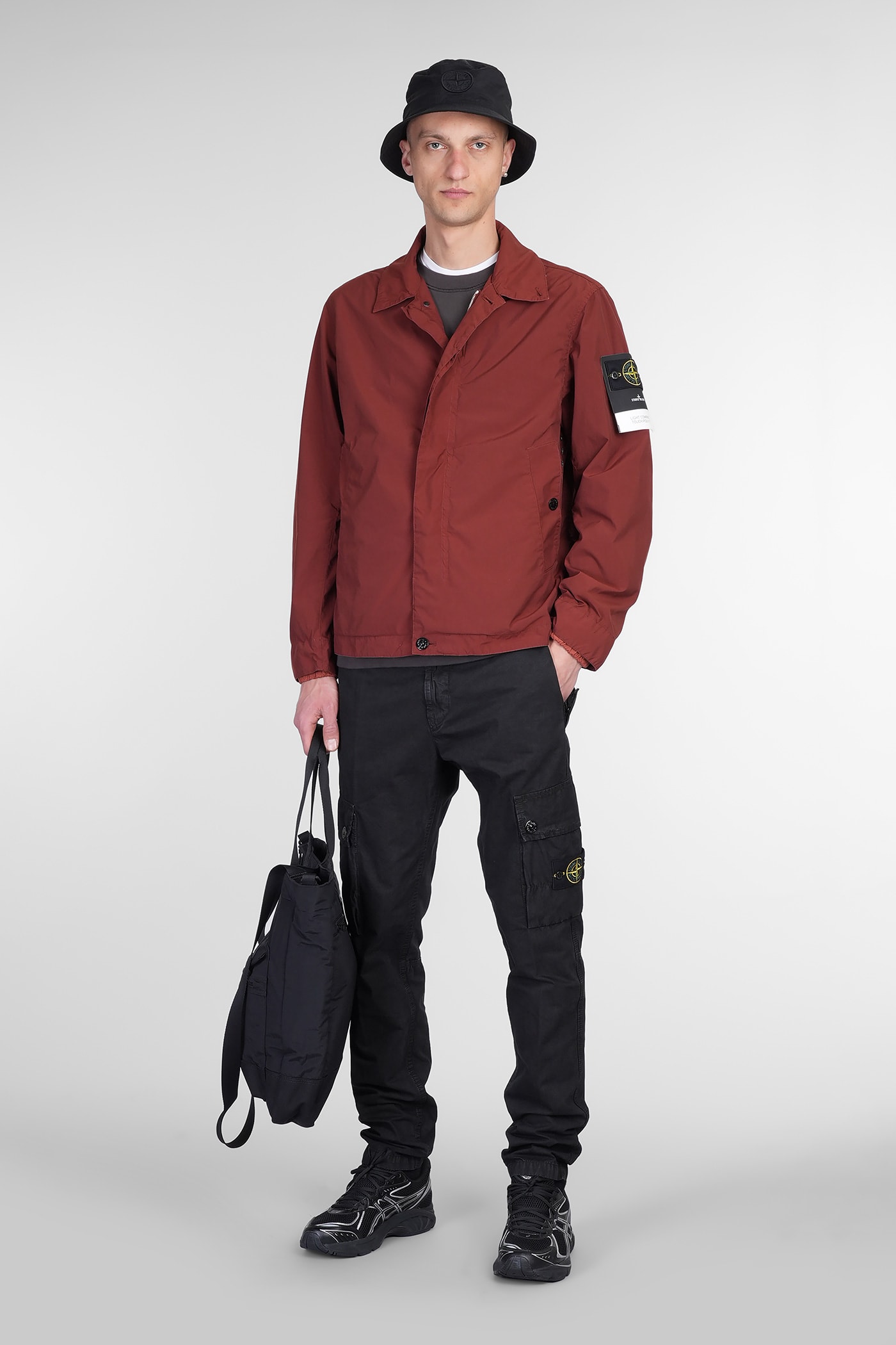 Stone Island Casual Jacket In Red Polyester