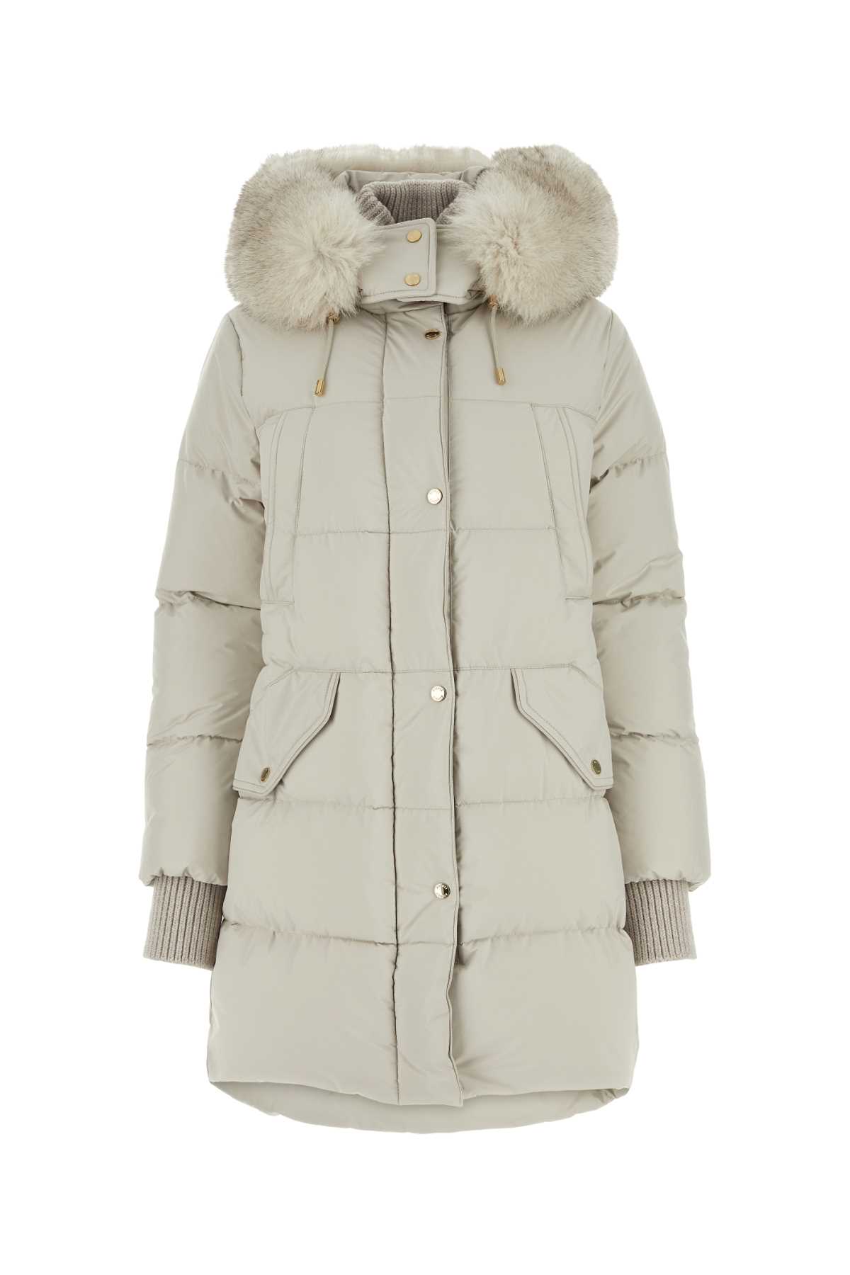 Ivory Polyester Down Jacket