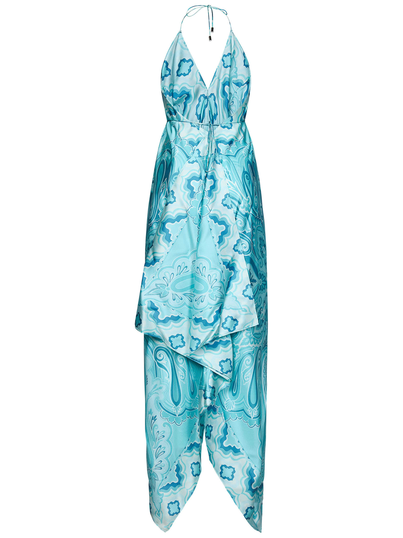 Shop Etro Dress In Clear Blue