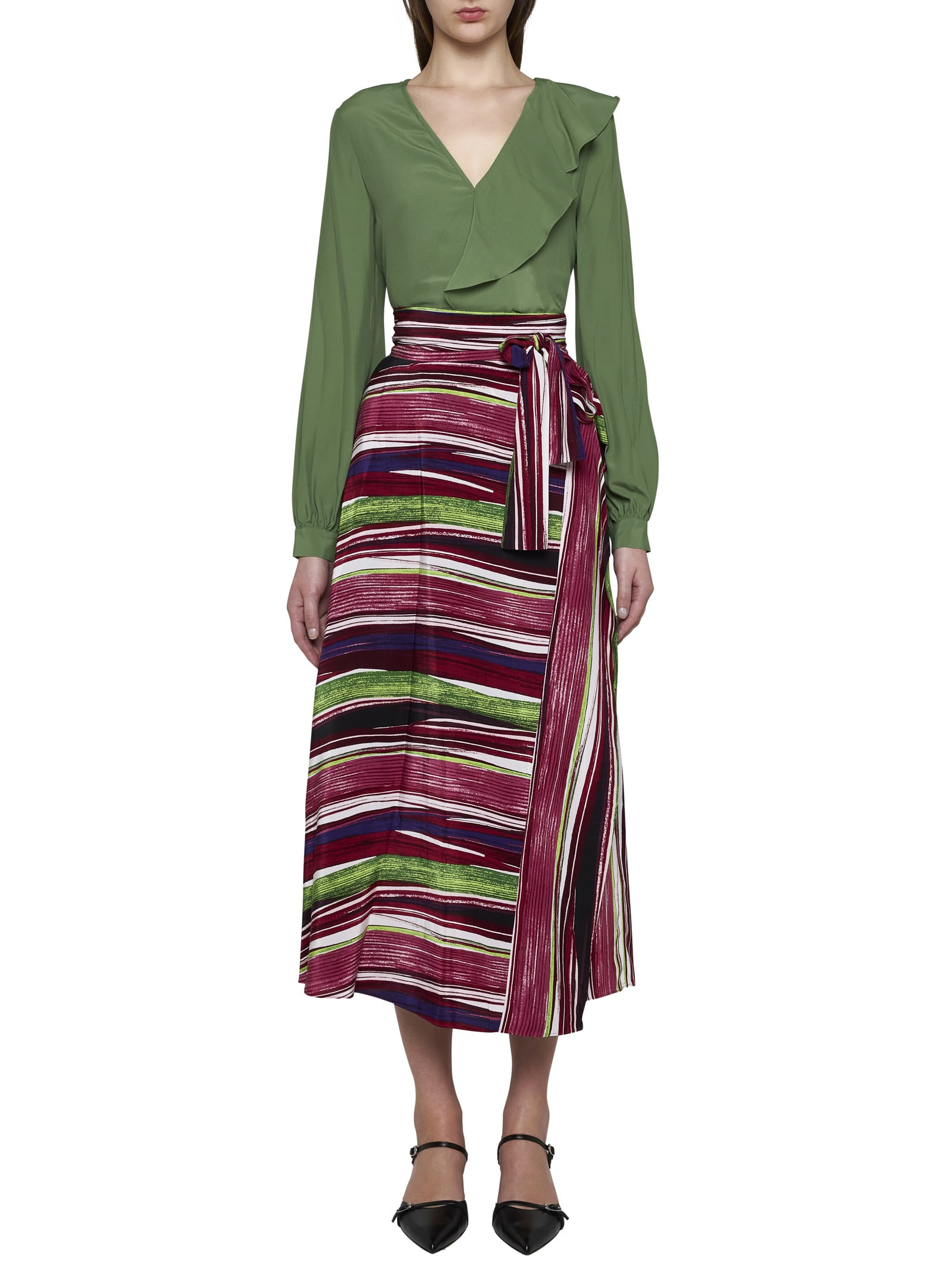 Shop Diane Von Furstenberg Skirt In Reeds Pink