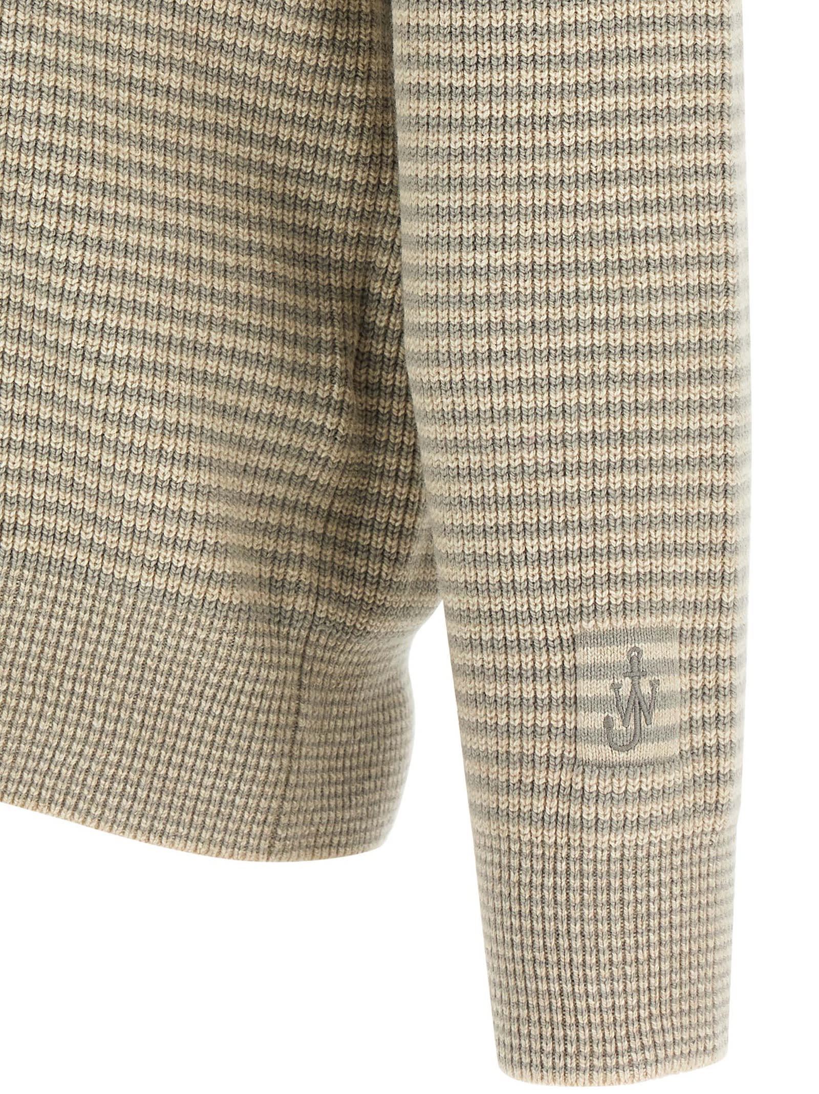 Jw Anderson Half Zip Sweater Sweaters And Cardigans Multicolor In Neutral