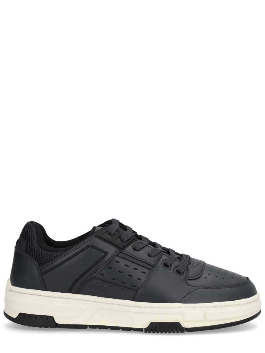 Hugo Boss Lace-up Low-top Casual Shoes In Blue
