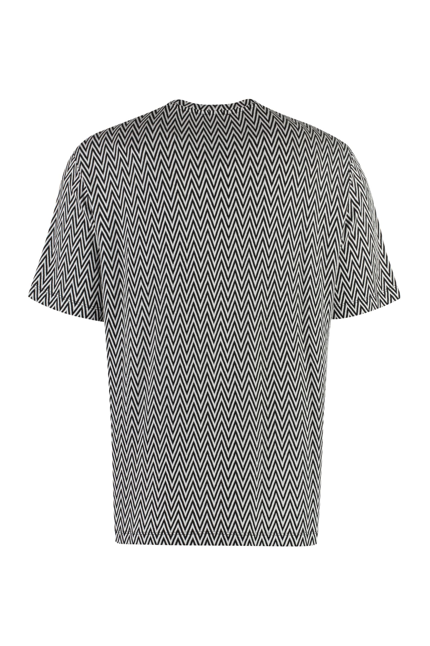 Shop Giorgio Armani Jacquard Knit T-shirt In Fantasia