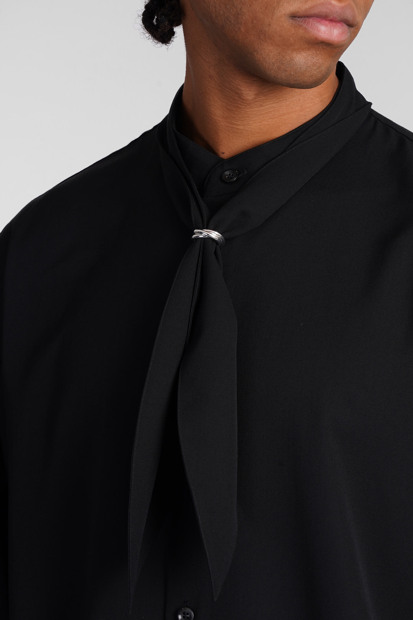 Shop Attachment Shirt In Black Wool