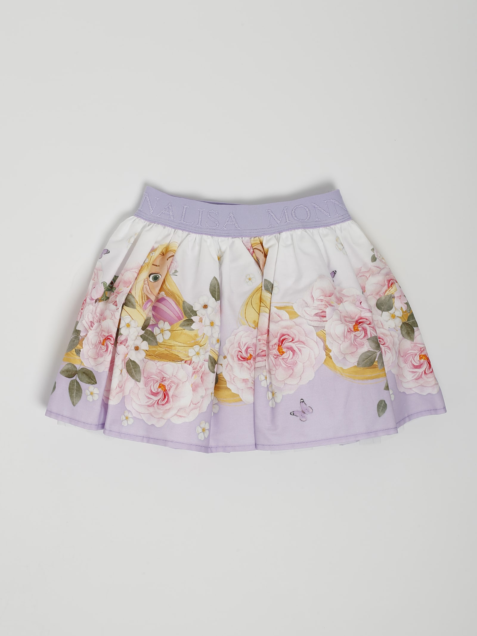 Monnalisa Kids' Skirt Skirt In Bianco-lilla
