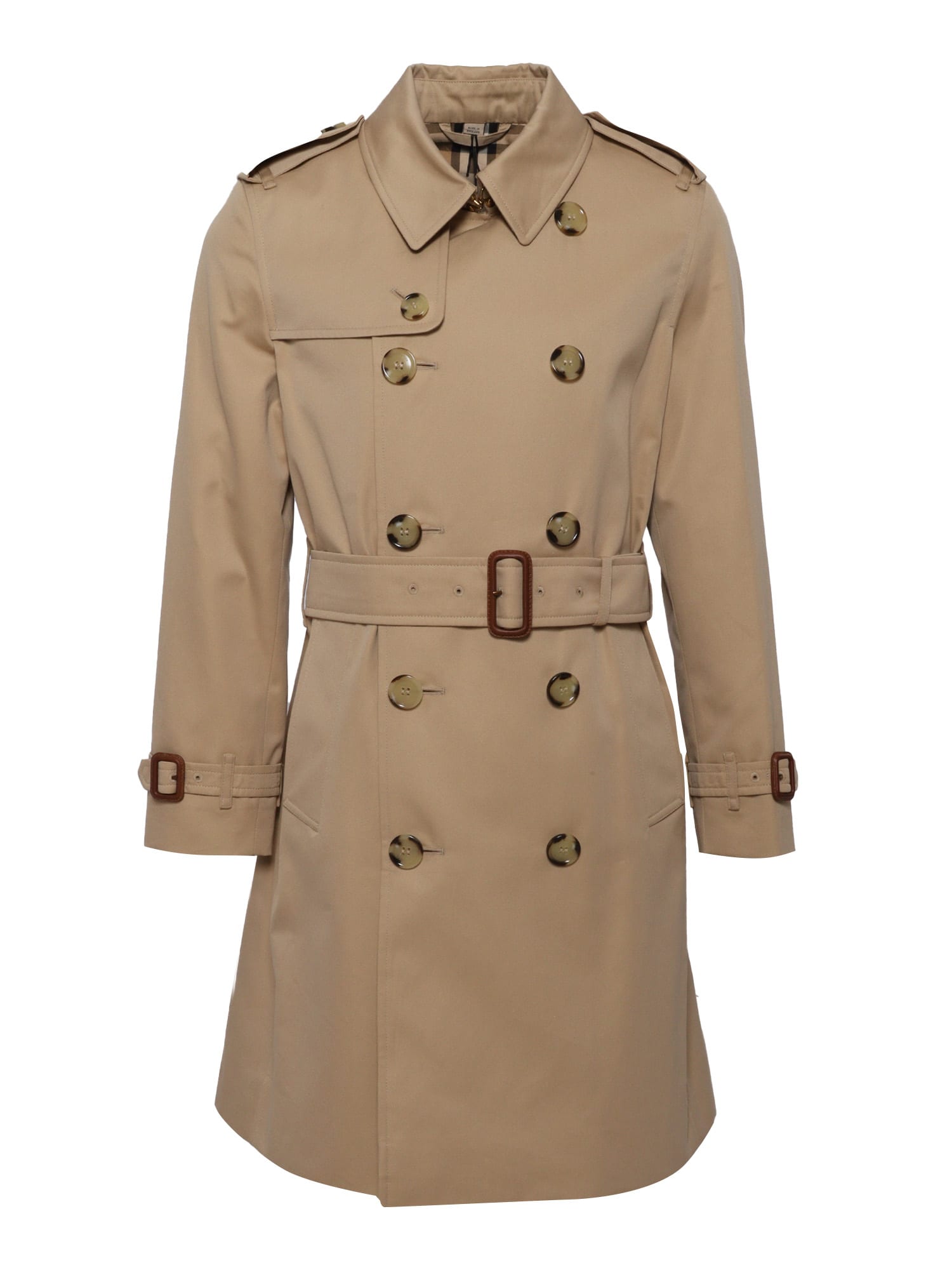Shop Burberry Trench In Yellow