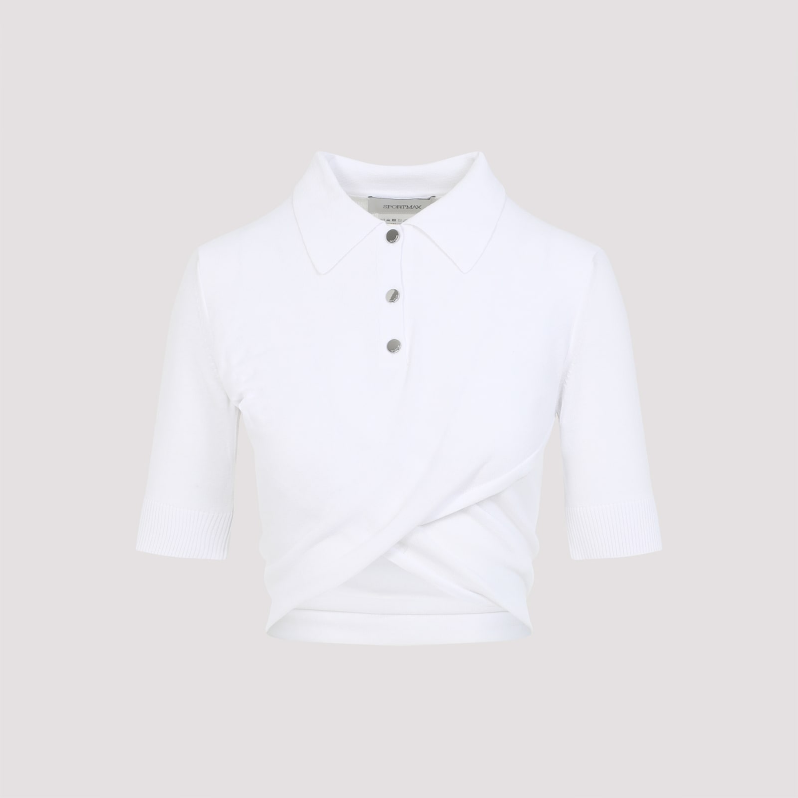 Sportmax White Shaker Polo In Bianco