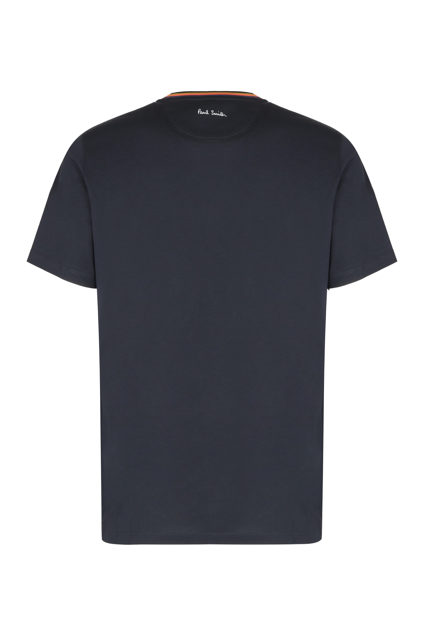 Shop Paul Smith Cotton T-shirt In Blu Scuro