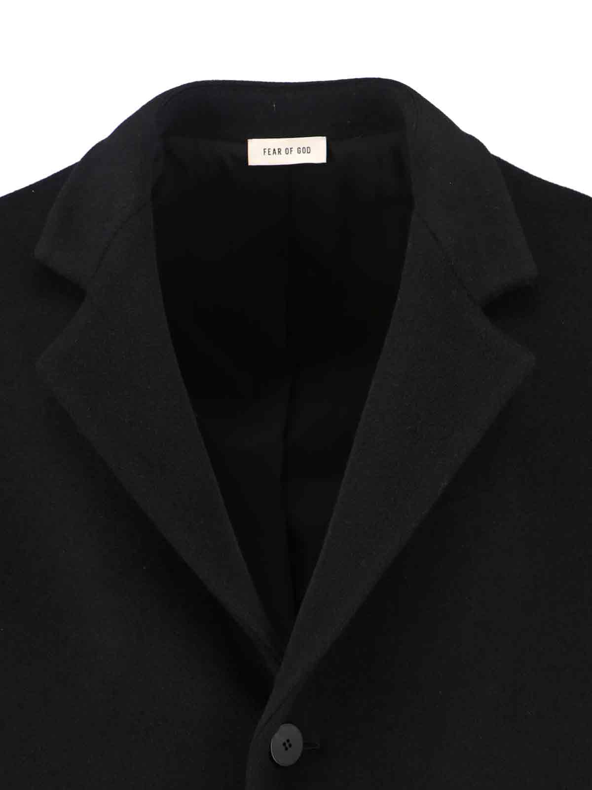 Fear Of God Virgin Wool Coat In Black