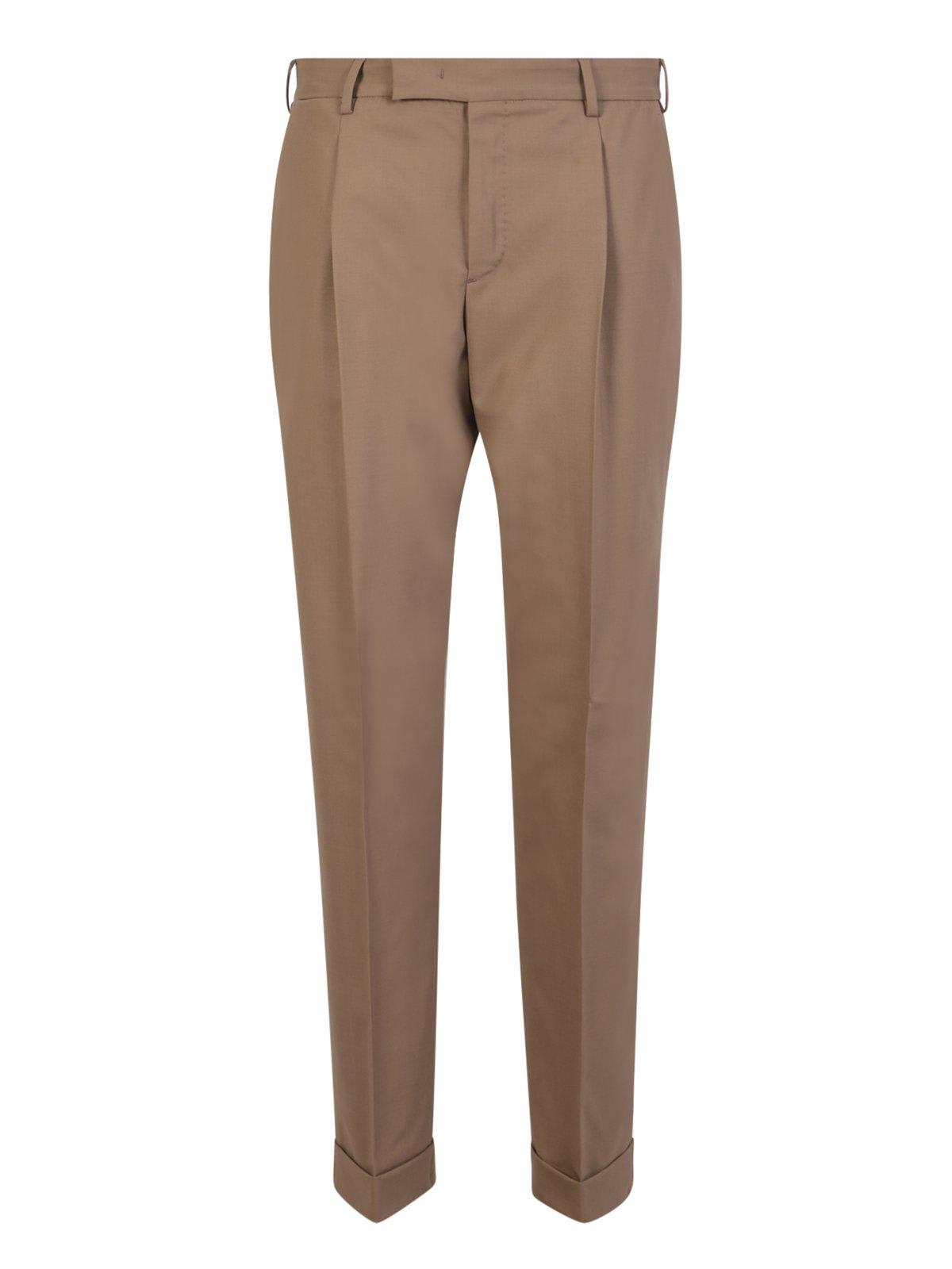 Shop Pt01 Pressed Crease Tailored Trousers In Non Definito