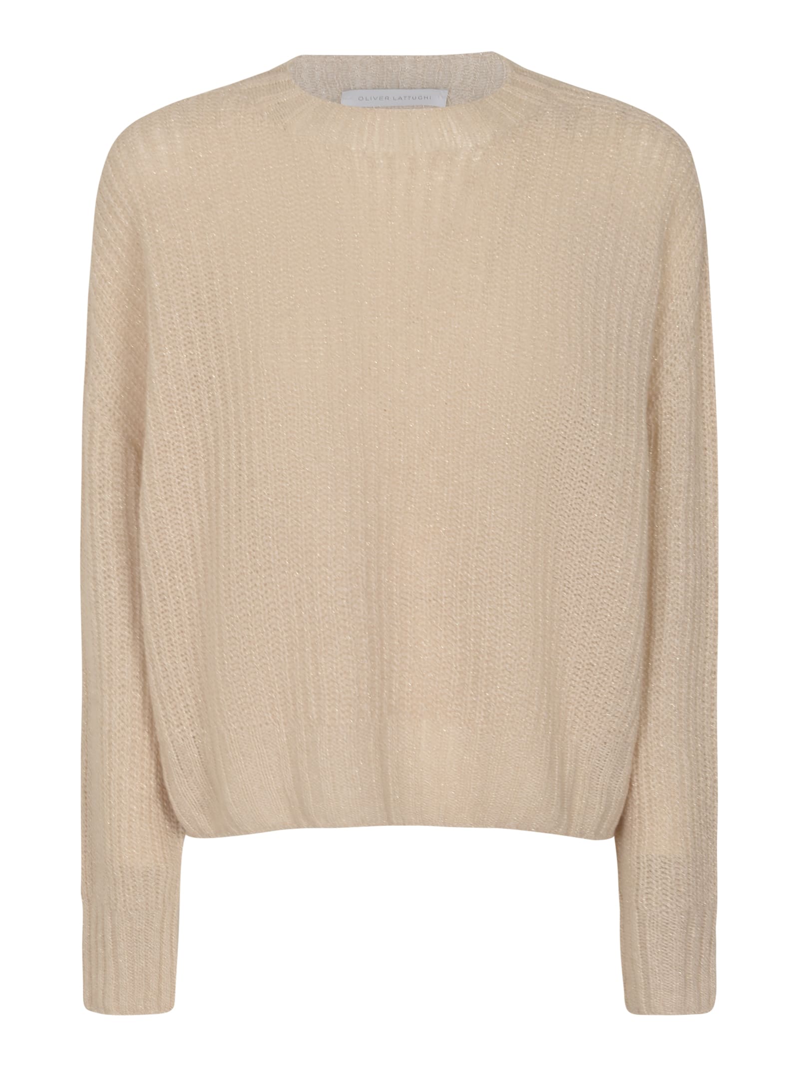 Rib Trim Plain Sweater