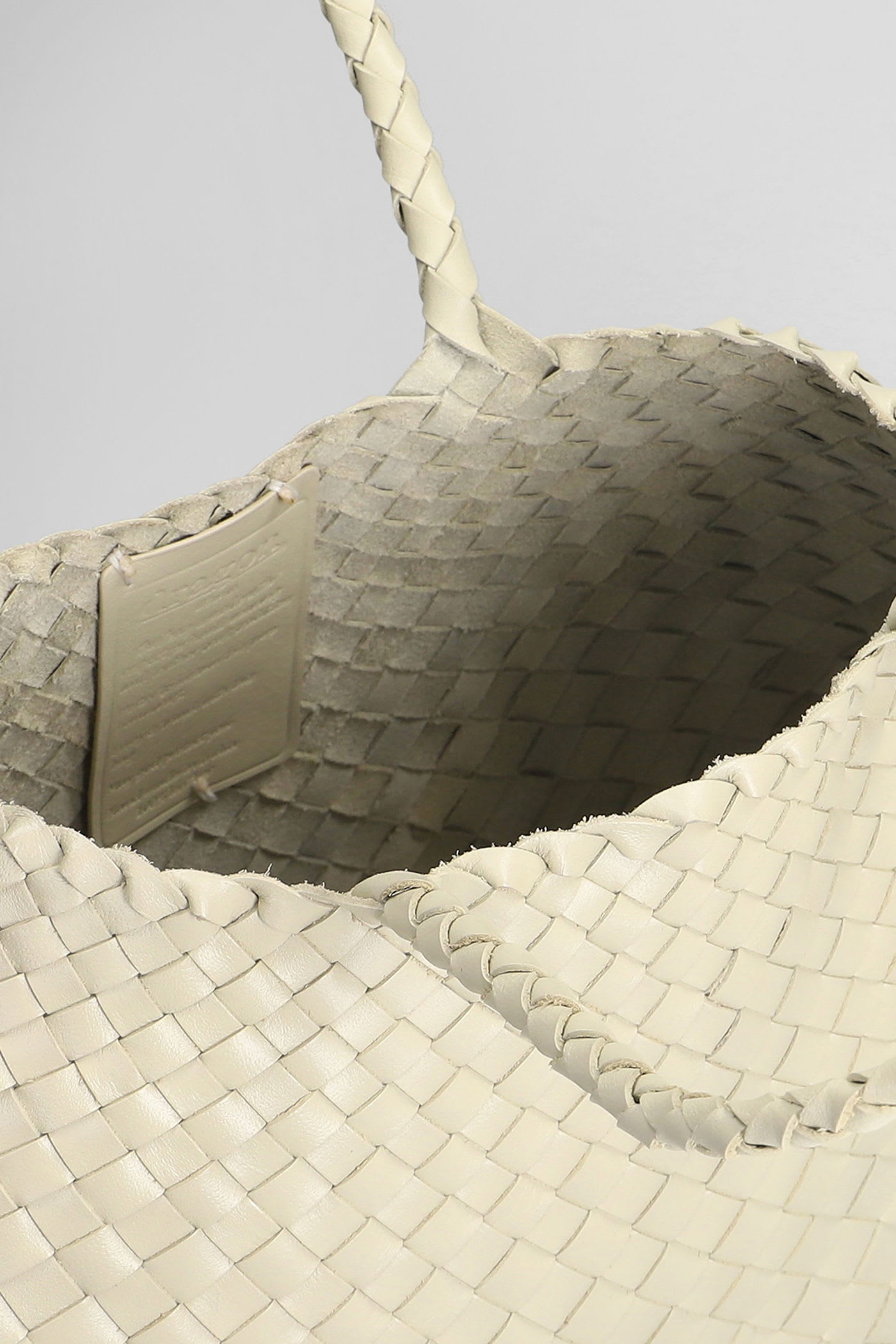 Dragon Diffusion Santa Croce Big Tote In Beige Leather In Sand